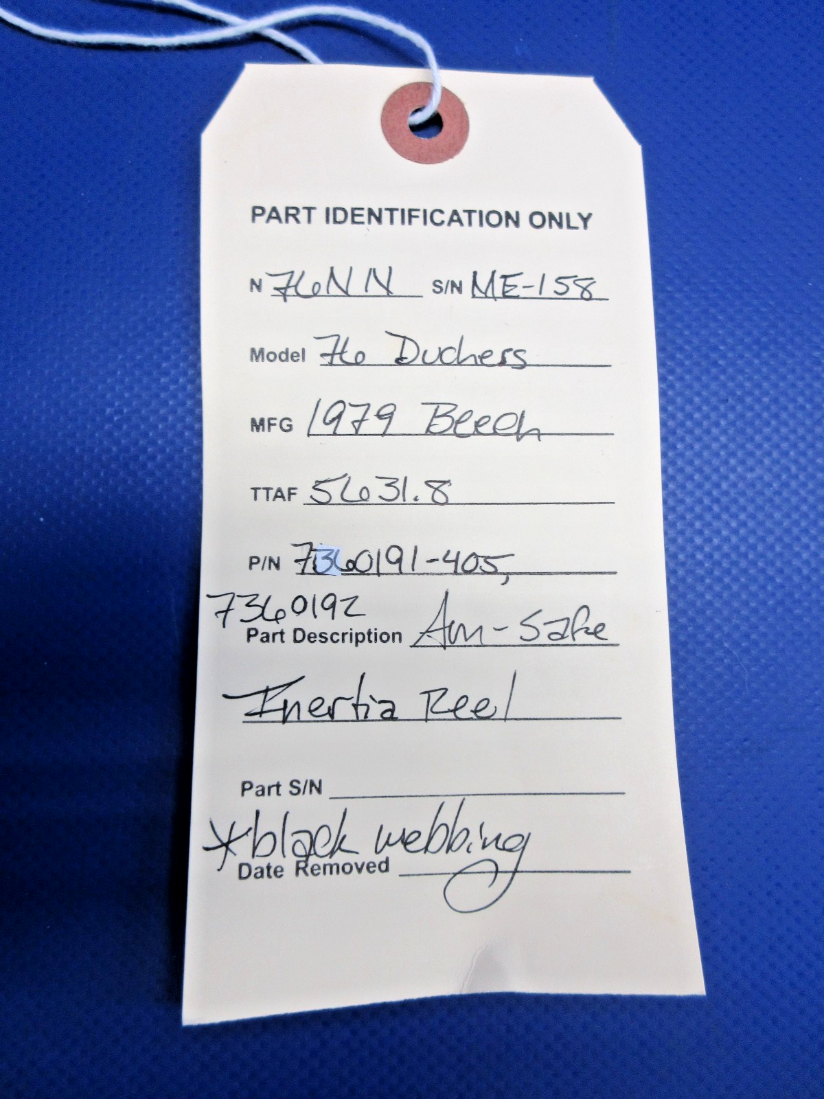 Beech 76 Duchess Am-Safe Inertia Reel P/N 7360191-405 (0526-882)14