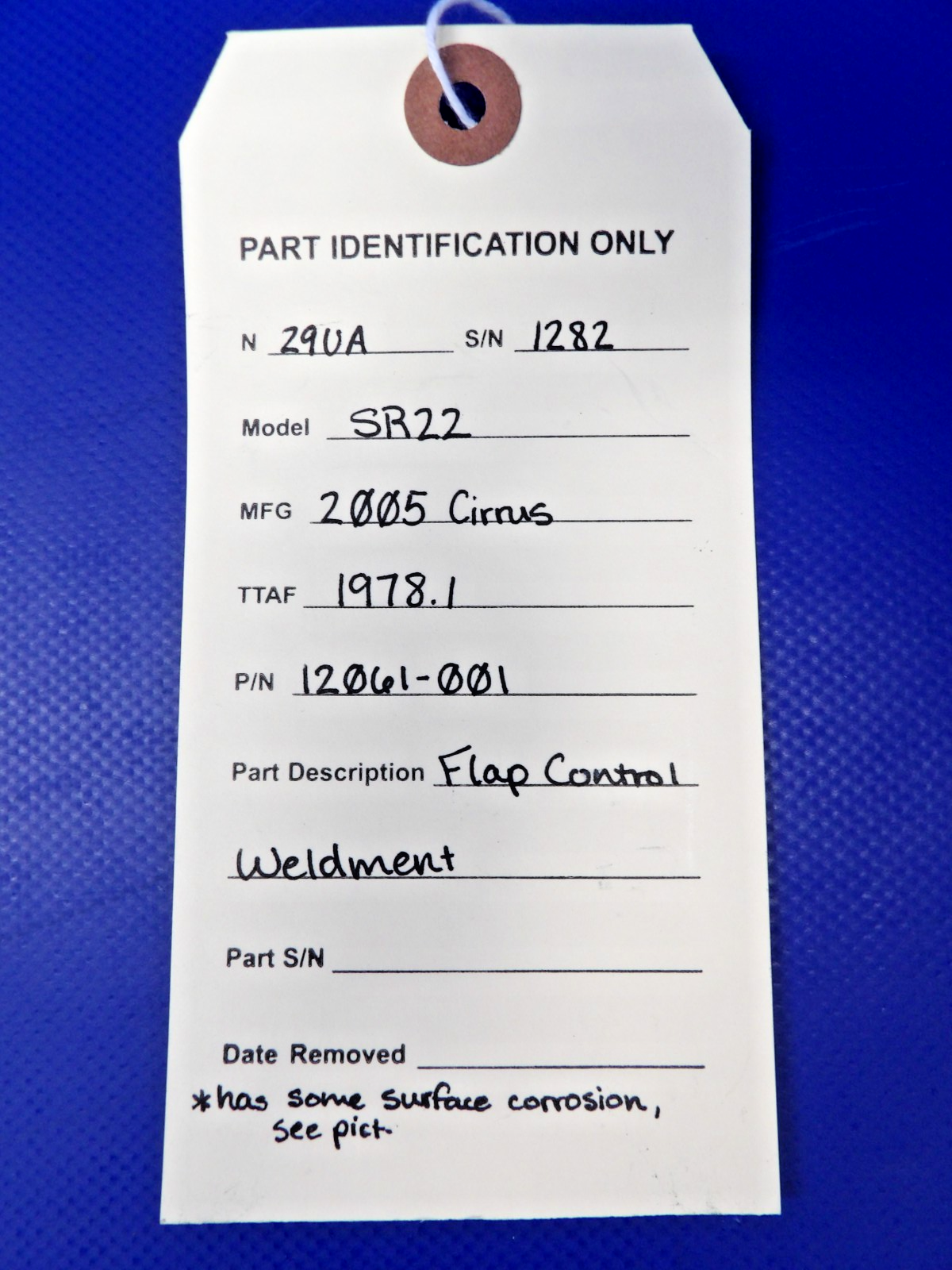 Cirrus SR22 Flap Control Weldment P/N 12061-001 (0926-1223)9