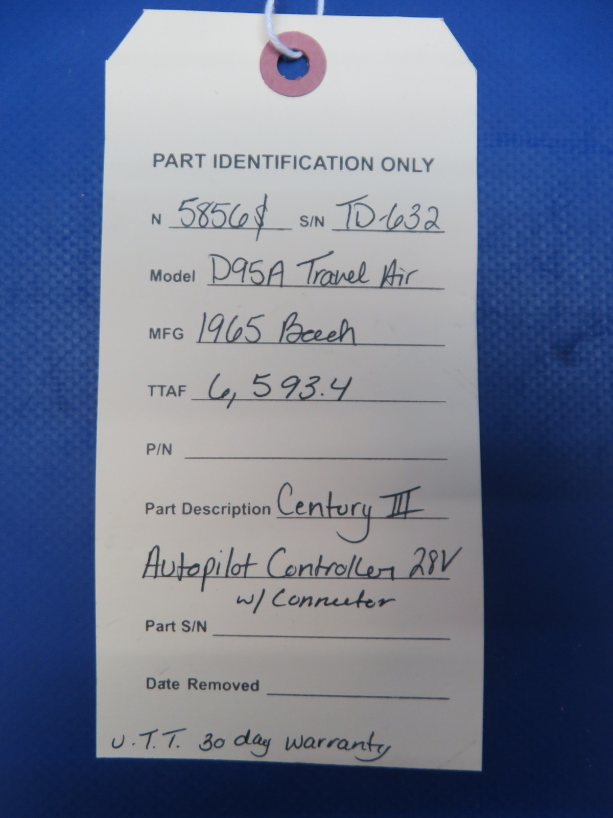Beech D95A Travel Air Century III Autopilot Controller 28v WARRANTY (1125-186)11