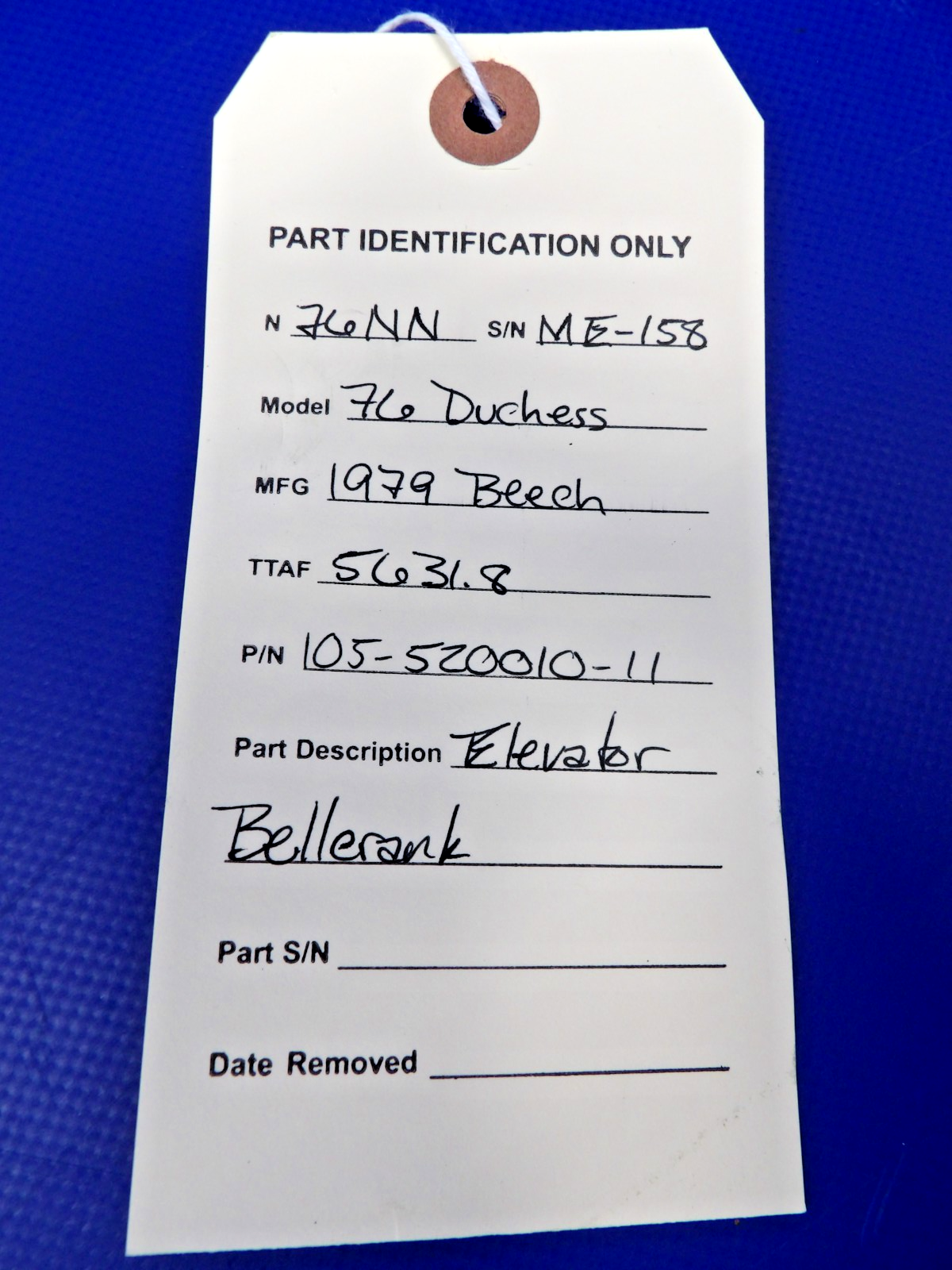 Beech 76 Duchess Elevator Bellcrank P/N 105-520010-11 (0526-1324)12