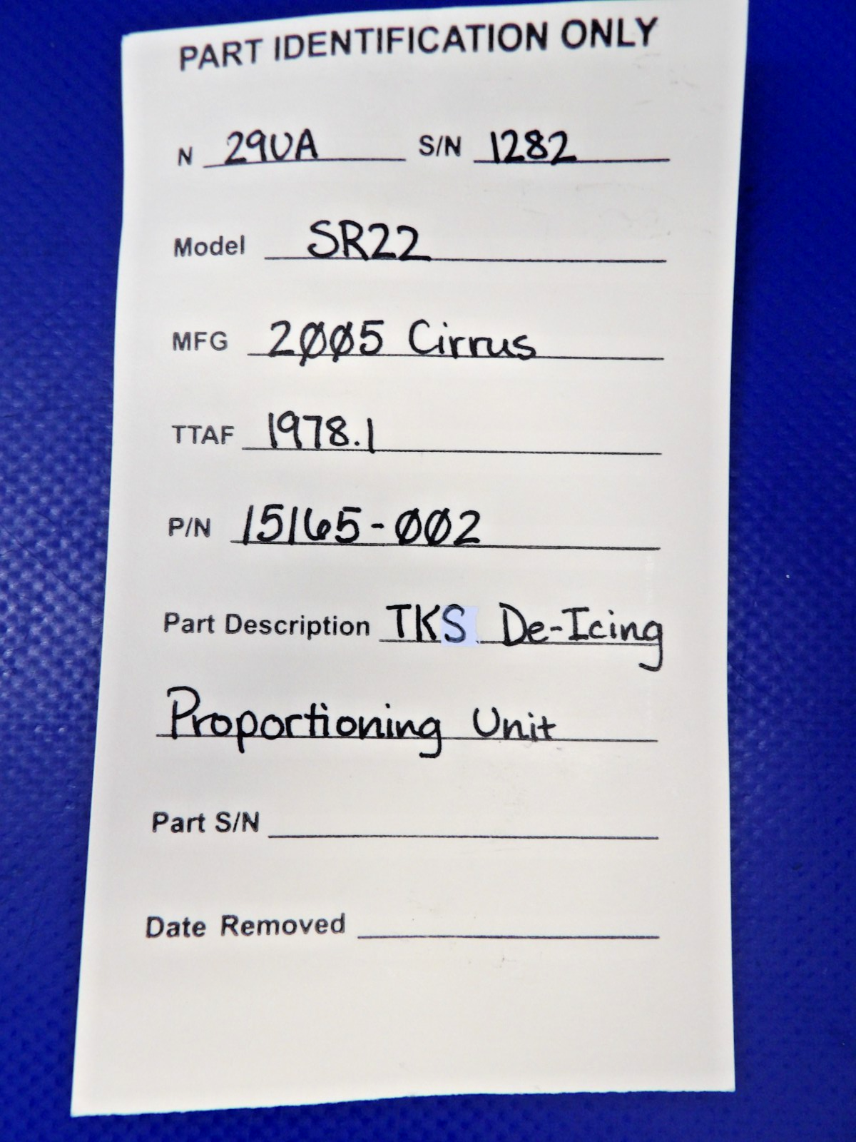 Cirrus SR22 TKS De-Icing Proportioning Unit P/N 15165-002 (0926-1215)10