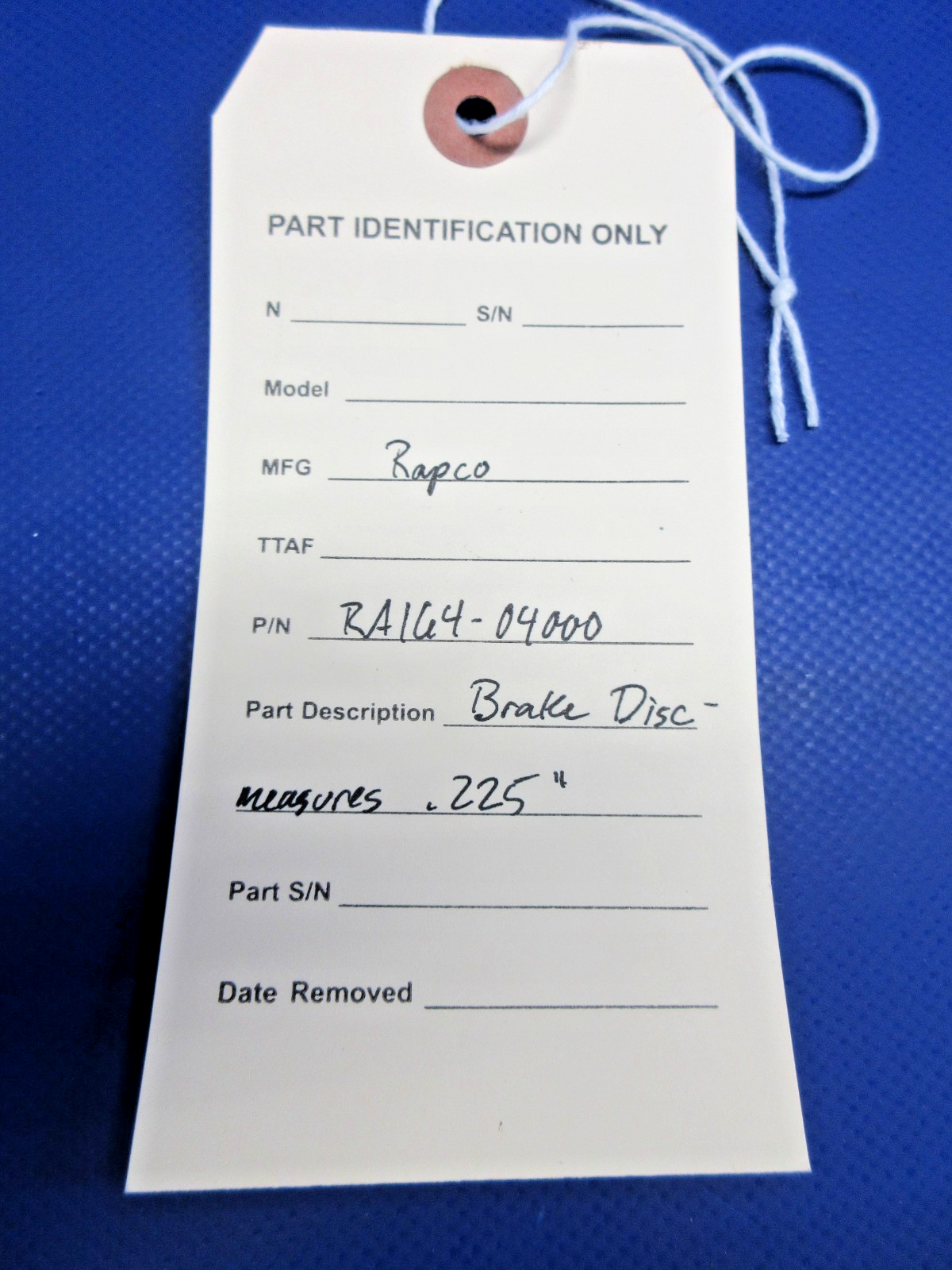 Rapco Brake Disco P/N RA164-04000 (0826-738)12