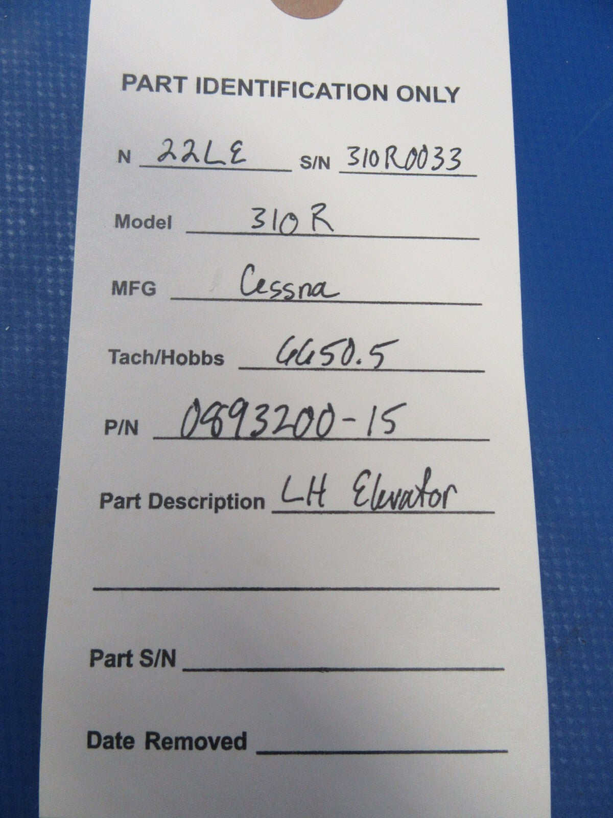 Cessna 310 / 310R LH Elevator P/N 0893200-15 (1124-02)17