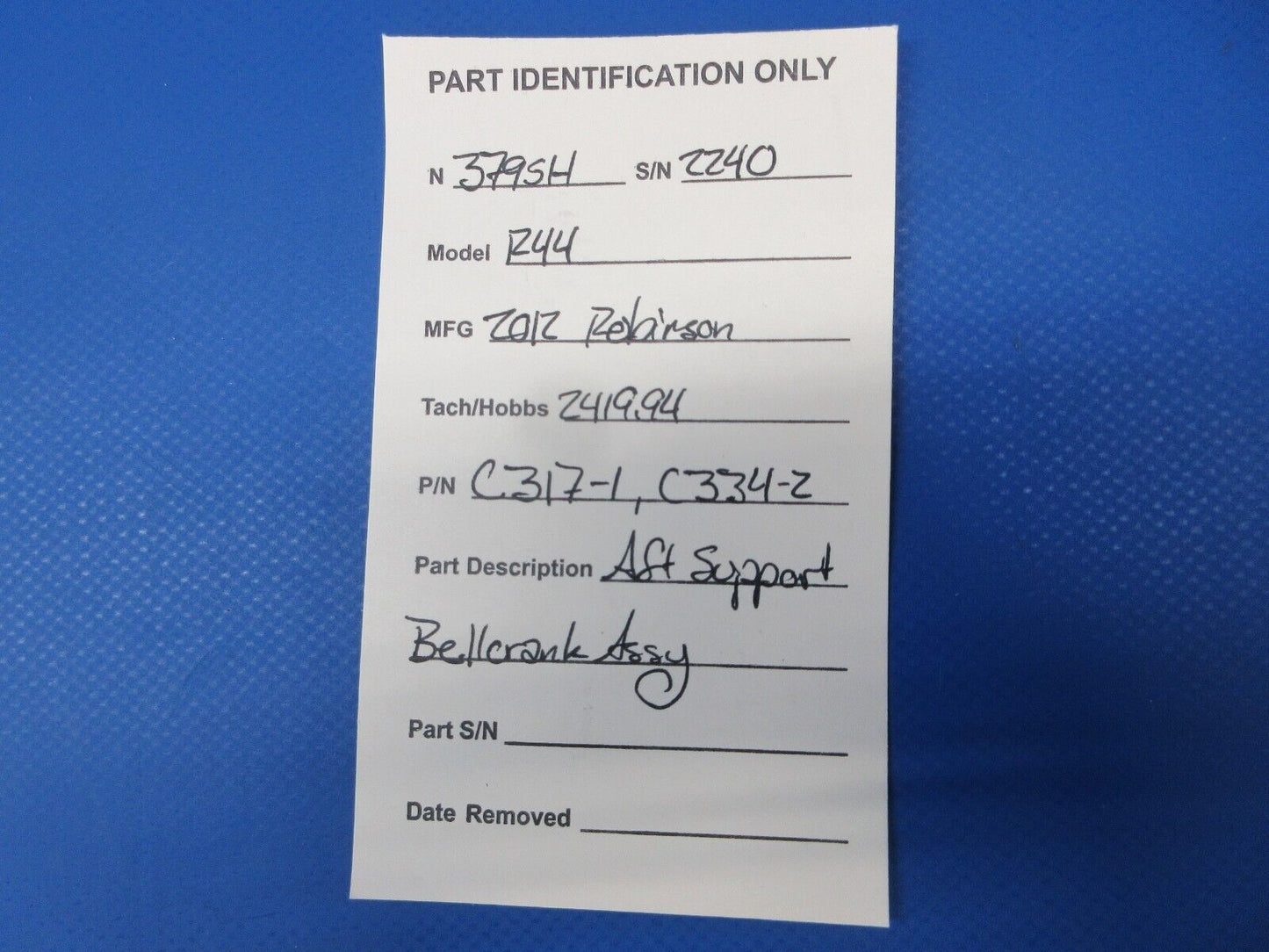 Robinson R44 Raven II AFT Support Bellcrank Assy P/N C317-1 (0724-1412)