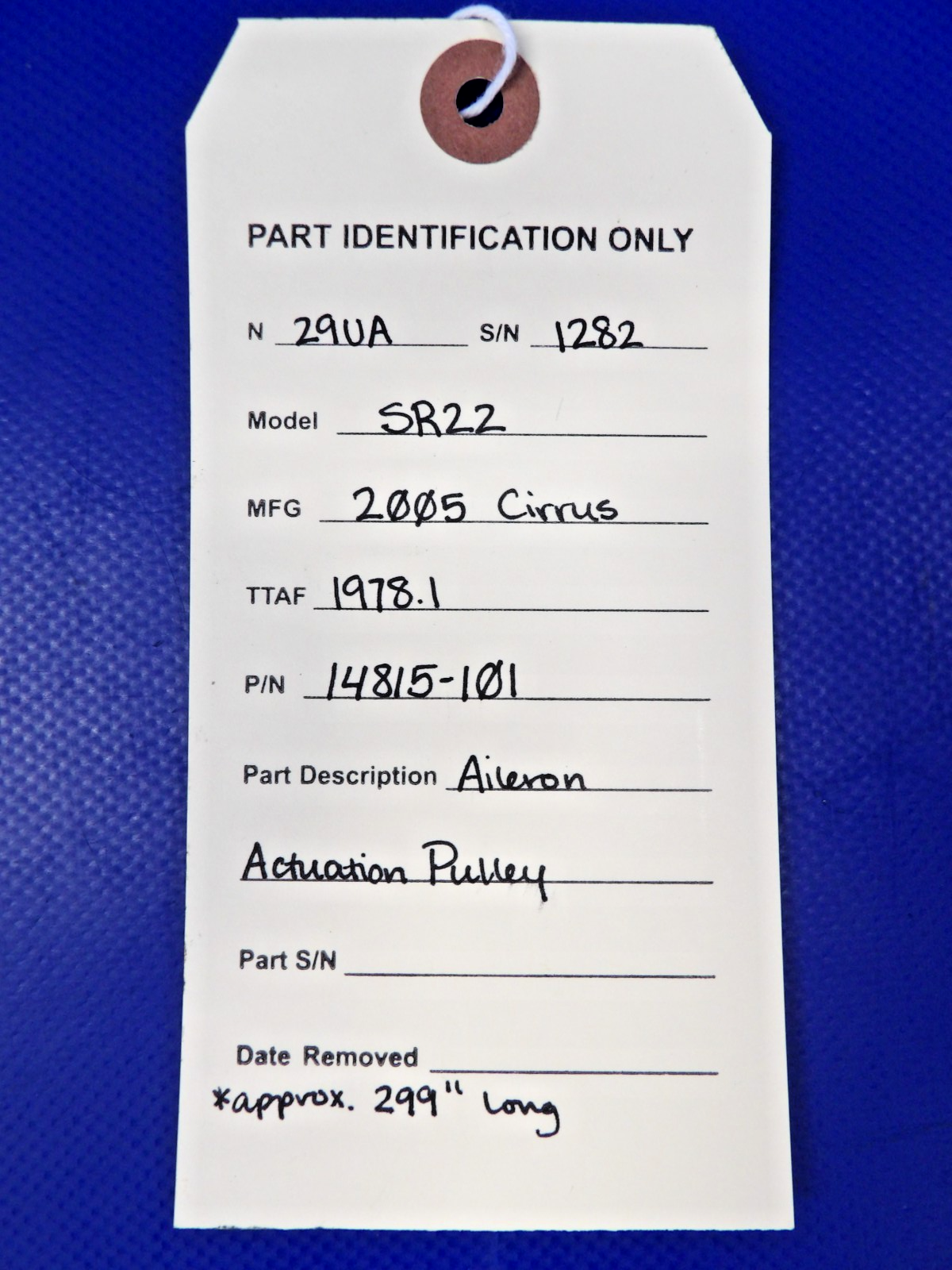 Cirrus SR22 Aileron Actuation Pulley P/N 14815-101 (0926-1210)8