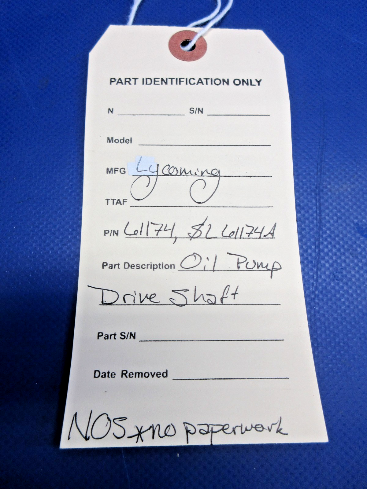 Superior SAP Lycoming Oil Pump Drive Shaft P/N 61174, SL61174A NOS (0926-889)8
