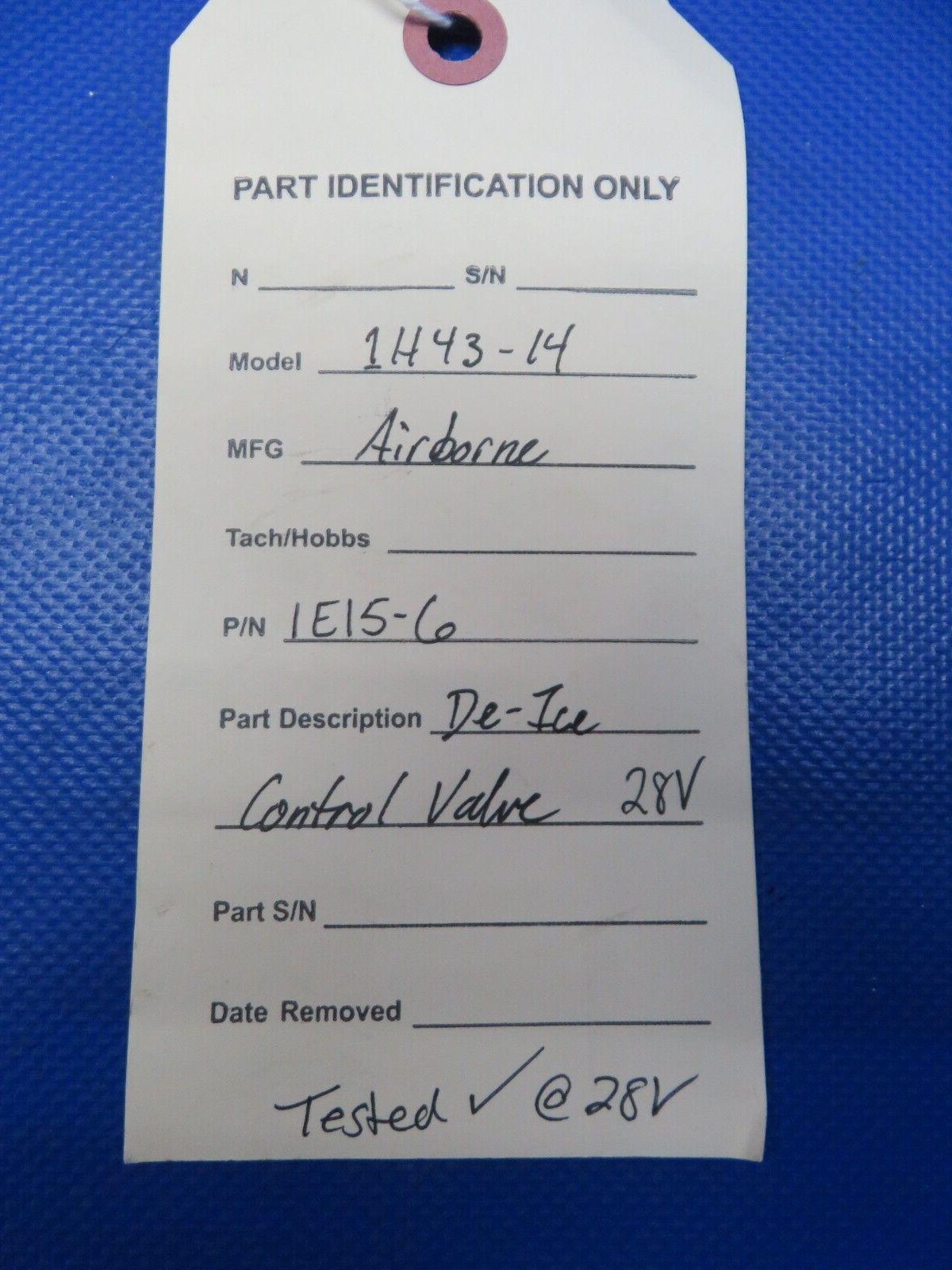 Airborne 1H43-14 De-Ice Control Valve 28v P/N 1E15-6 TESTED (0724-120)13