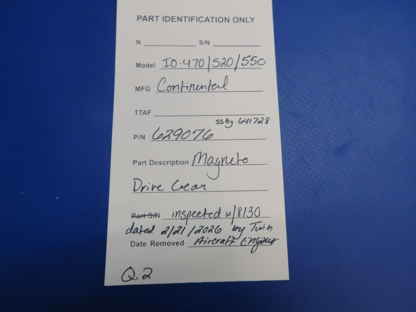 Continental Magneto Drive Gear P/N 629076 Inspected w/ 8130 (0326-1707)19