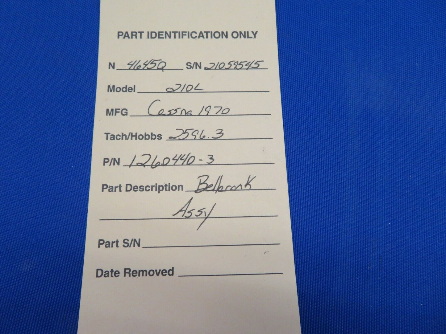 Cessna 210L Bellcrank Elevator FWD P/N 1260440-3 (0820-467)