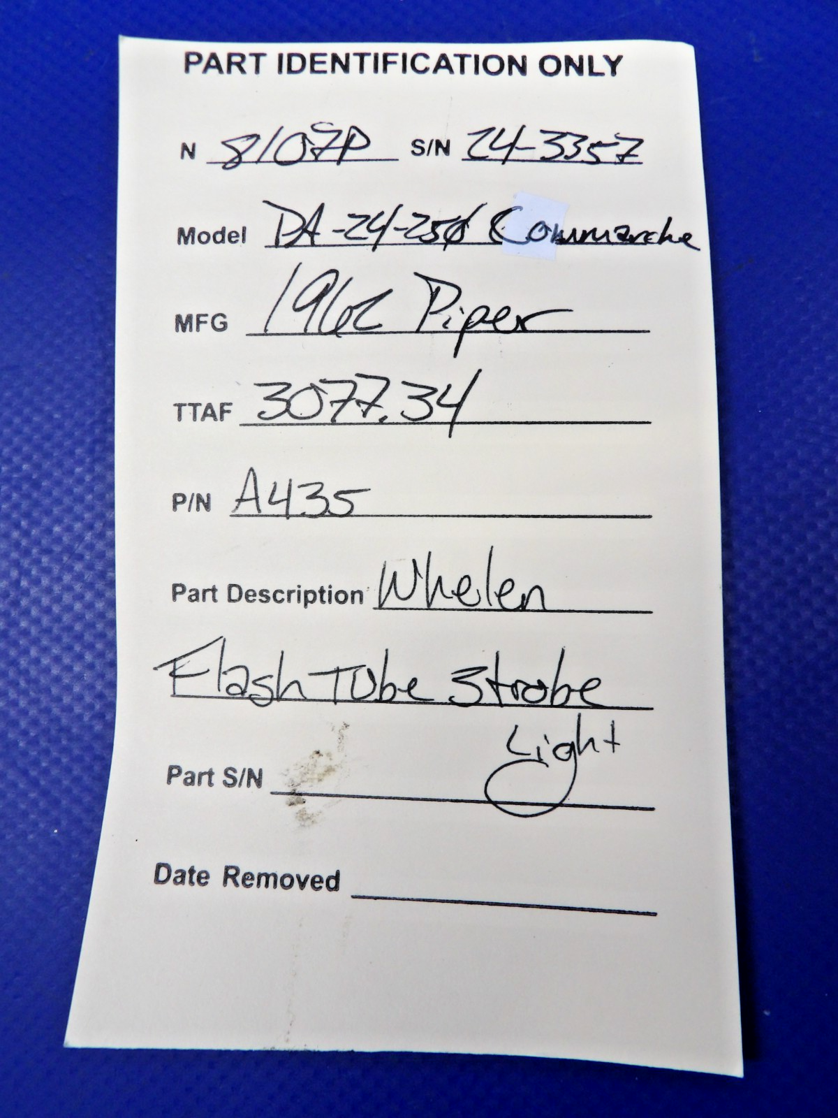 Piper PA-24-250 Whelen Flash Tube Strobe Light P/N A435 TESTED (0526-1223)15