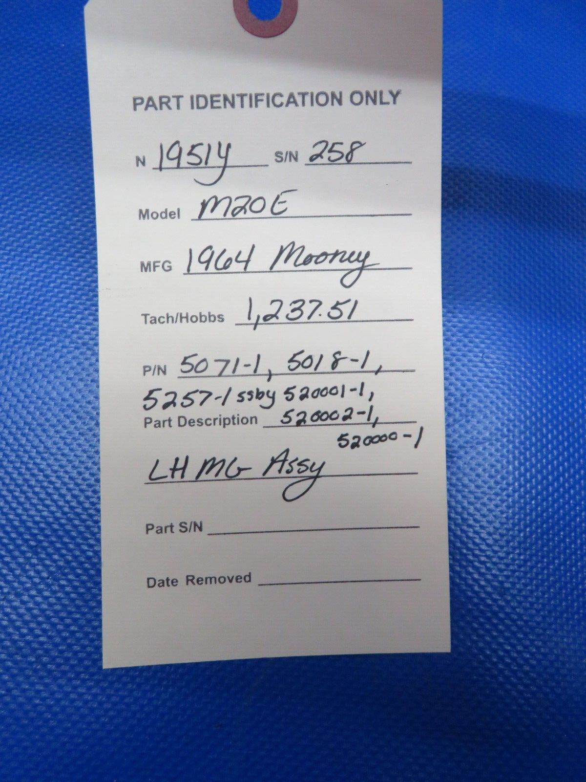 Mooney M20 / M20E LH Main Gear Assy P/N 5071-1 (0424-137)