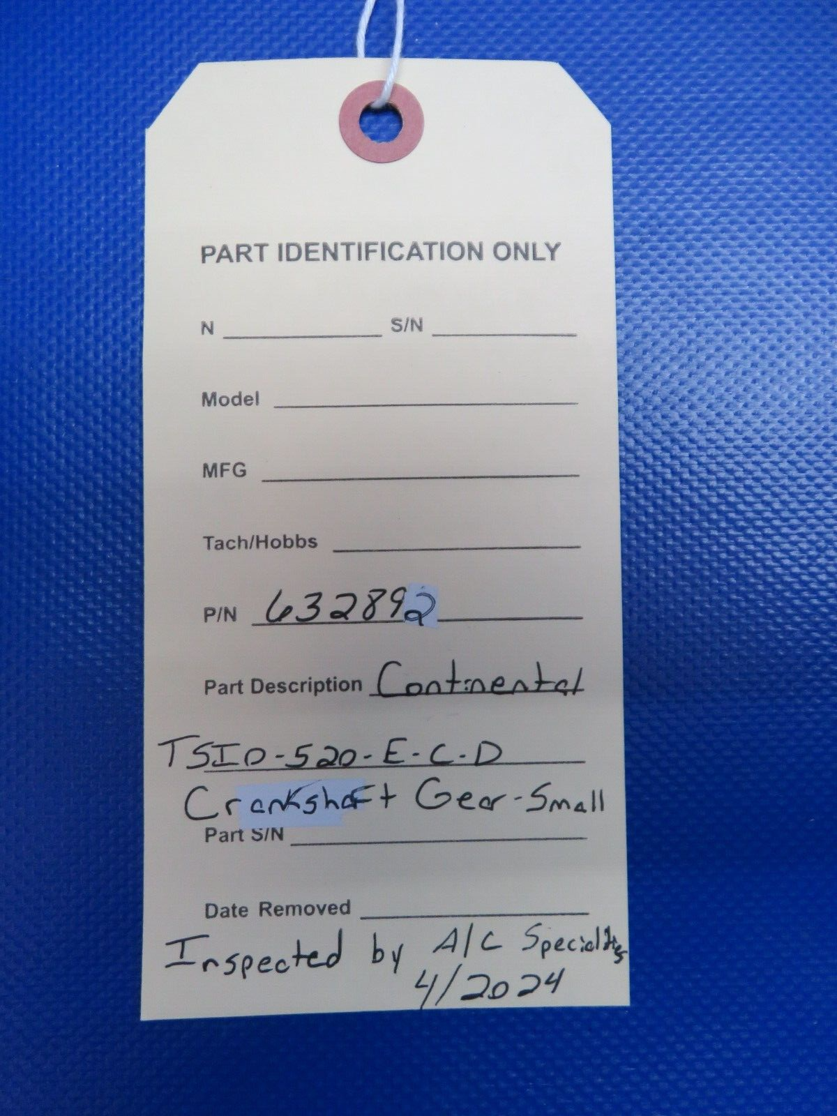 Continental TSIO-520-E-C-D Crankshaft Gear Small 632892 INSPECTED (0624-1716)