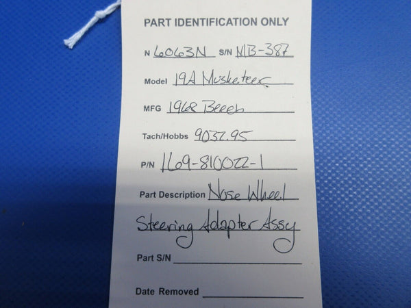 Beech 19A Musketeer Nose Wheel Steering Adapter Assy 169-810022-1 (0424-1300)