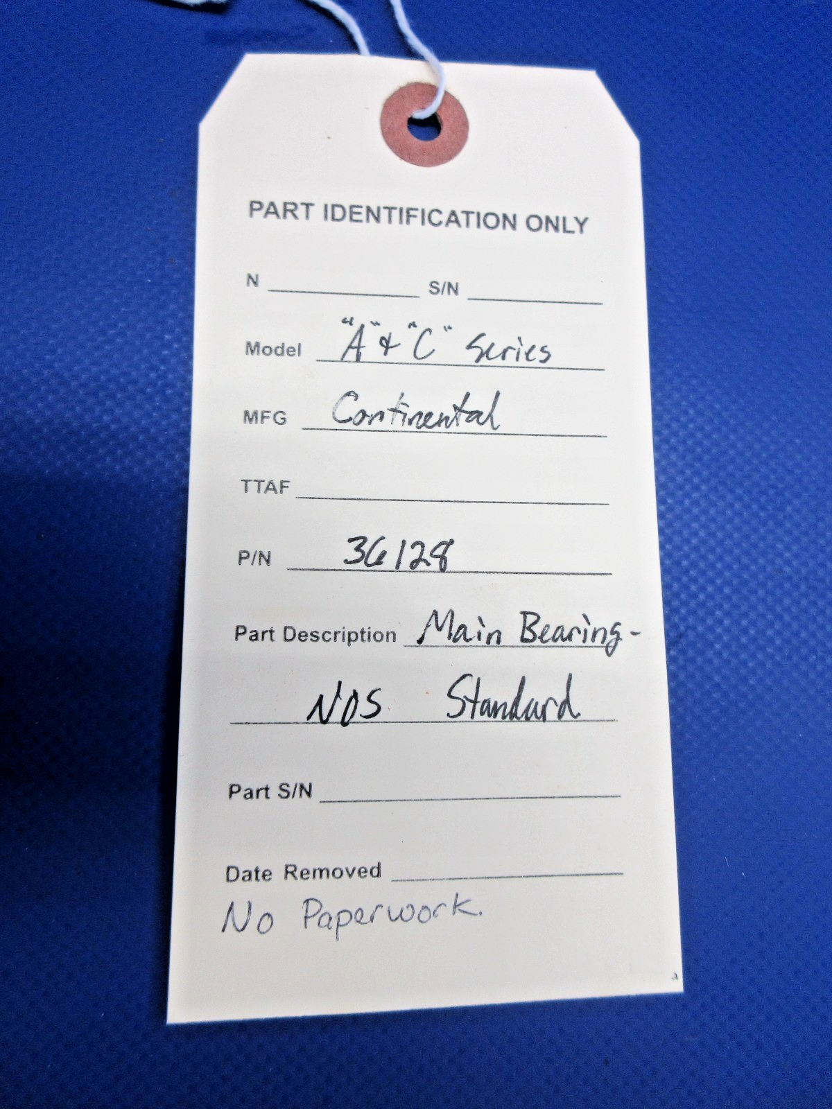 Continental "A" & "C" Series Std. Main Bearings P/N 36128 NOS (0526-956)15