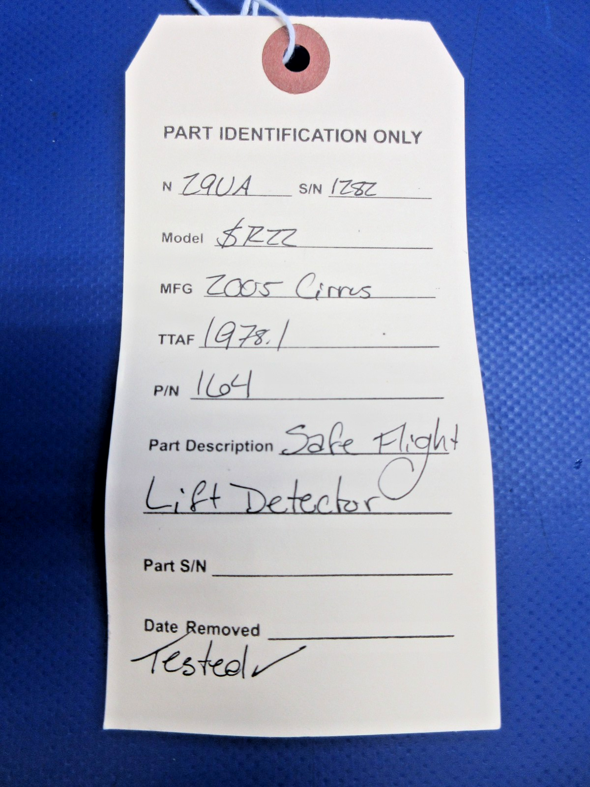 Safe Flight Lift Detector P/N 164 TESTED (0826-850)9