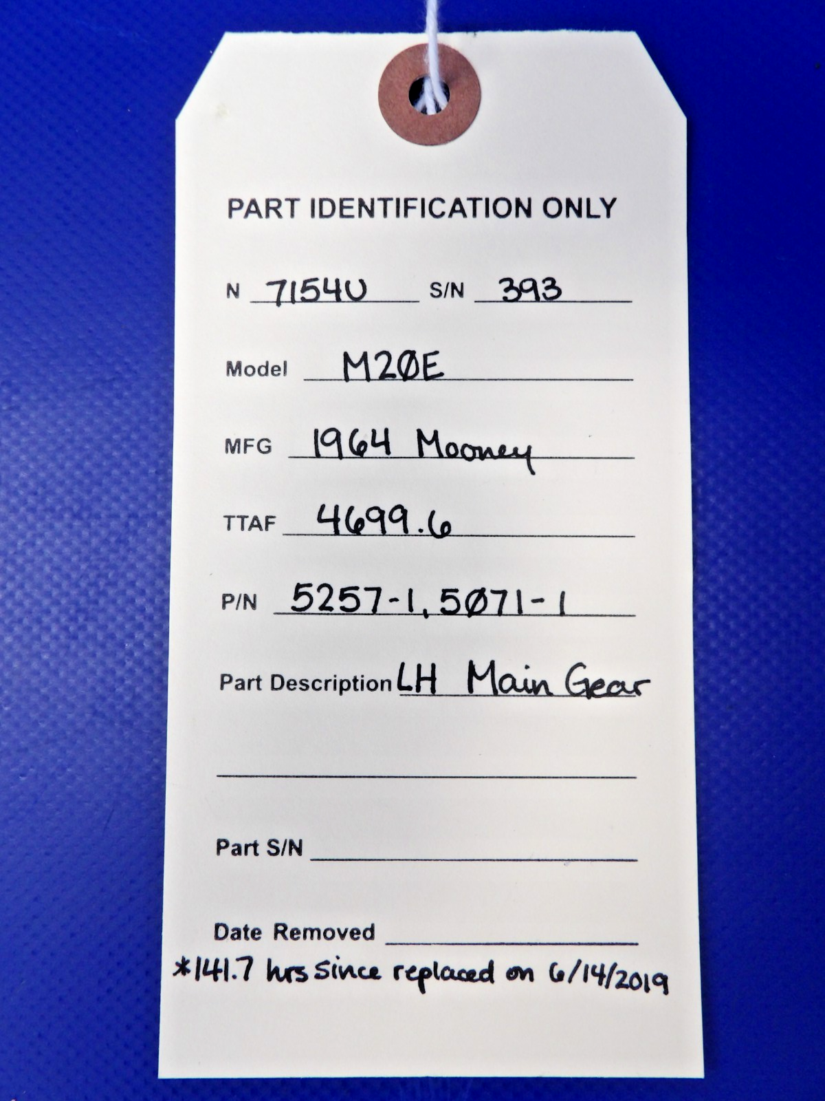Mooney M20 / M20E LH Main Gear P/N 5257-1, 5071-1 (0826-2158)15