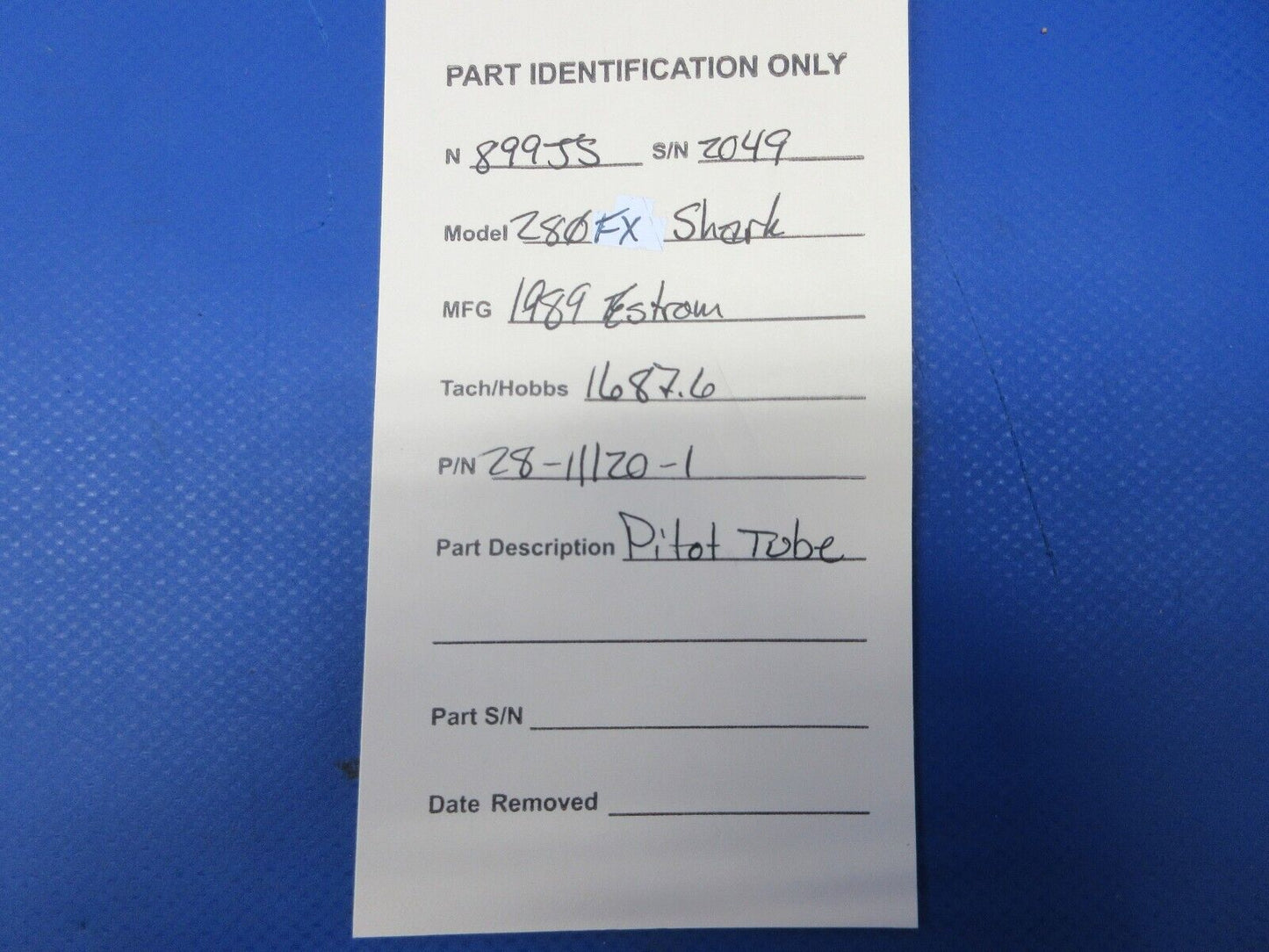 Enstrom 280FX Helicopter Pitot Tube P/N 28-11120-1 (28-11120-1)