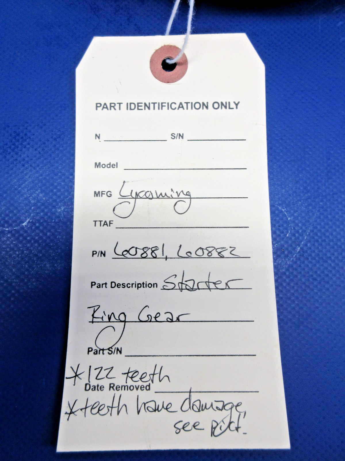Lycoming Starter Ring Gear P/N 60881 (0526-929)11