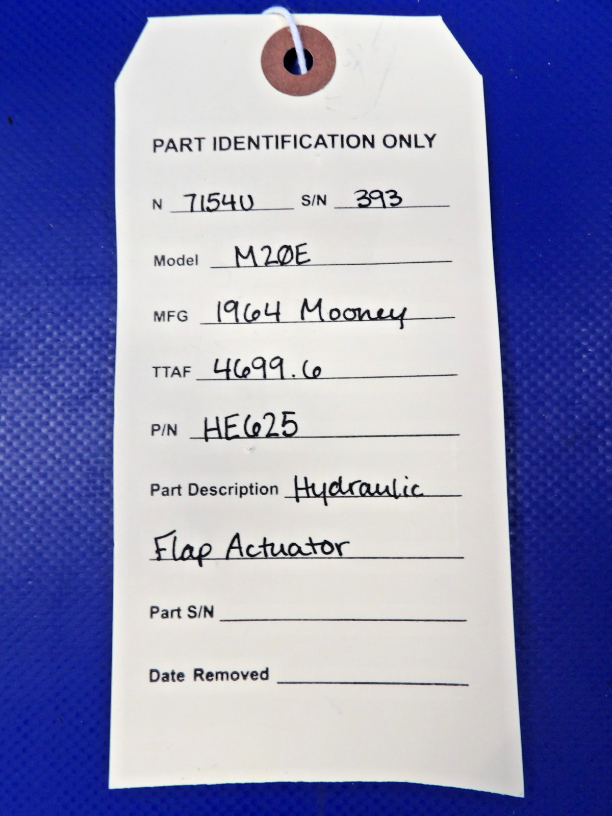 Mooney M20 / M20E Hydraulic Flap Actuator P/N HE625 (0826-1349)8