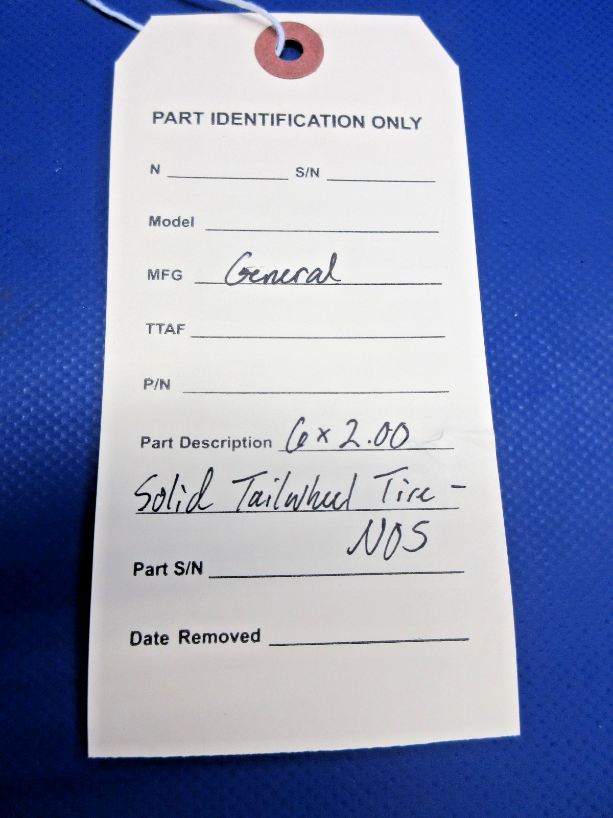 General 6 x 2.00 Solid Tailwheel Tire NOS (0826-741)11