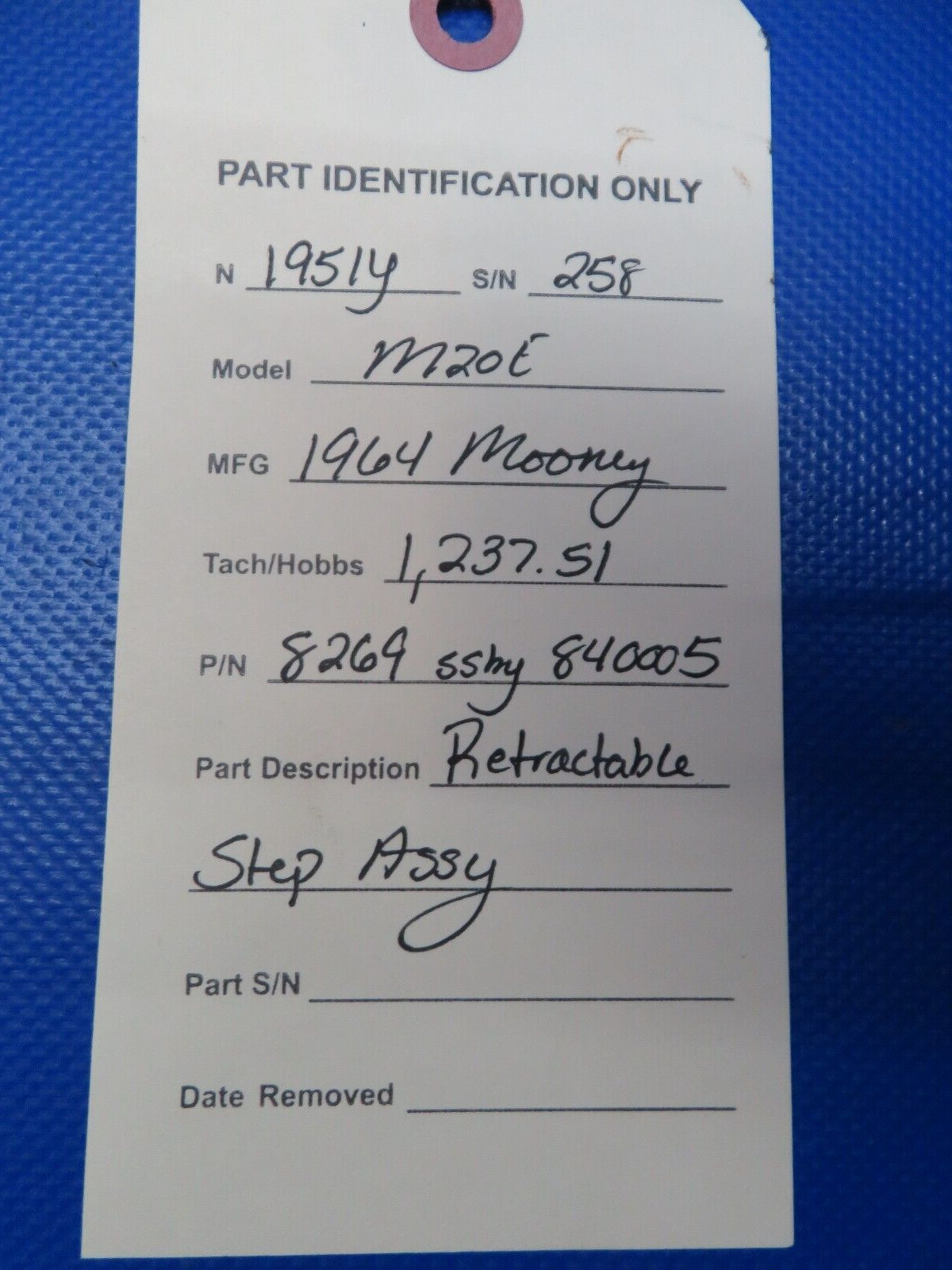 Mooney M20 / M20E Retractable Step P/N 8269 SSBY 840005 (0524-126)