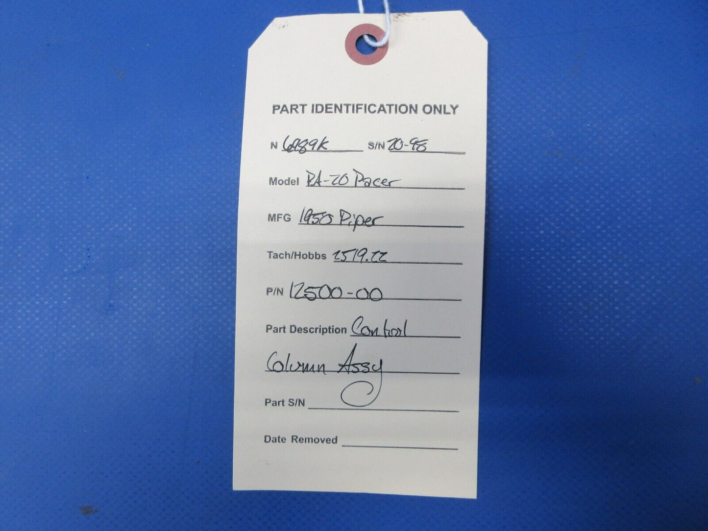 Piper PA-20 Pacer Control Column Assy P/N 12500-00 (1024-2031)