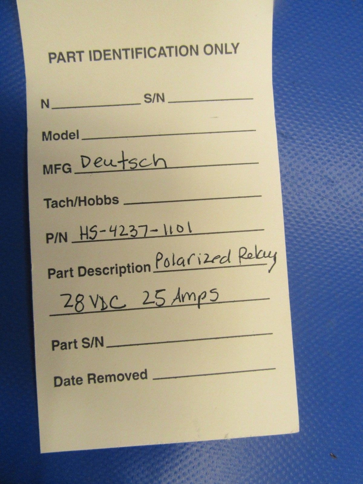 Deutsch Polarized Relay HS-4237-1101, E325-1032 28VDC 25Amp 3 NOS (1218-229)4