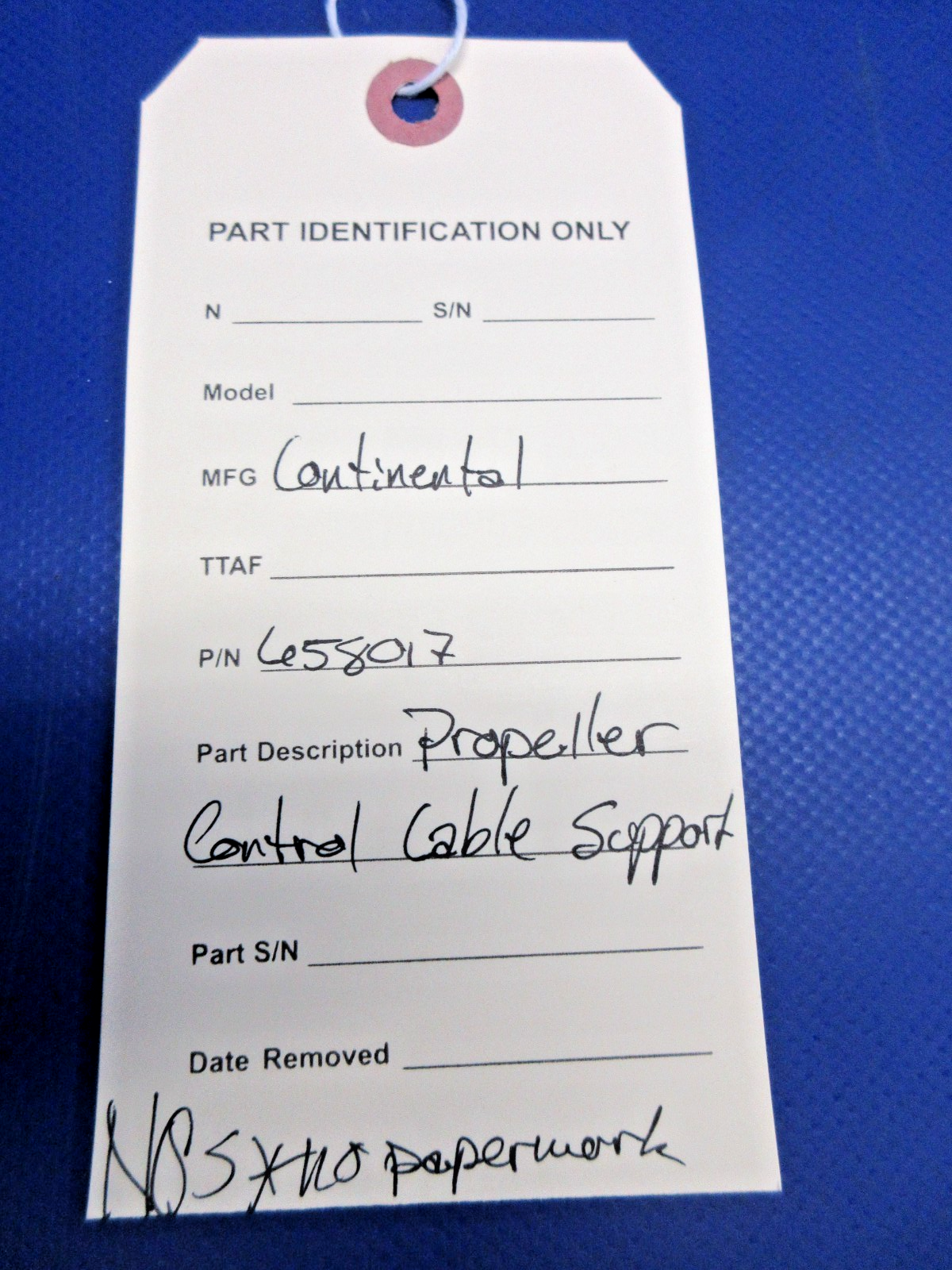Continental Propeller Control Cable Support P/N 658017 NOS (0326-964)16
