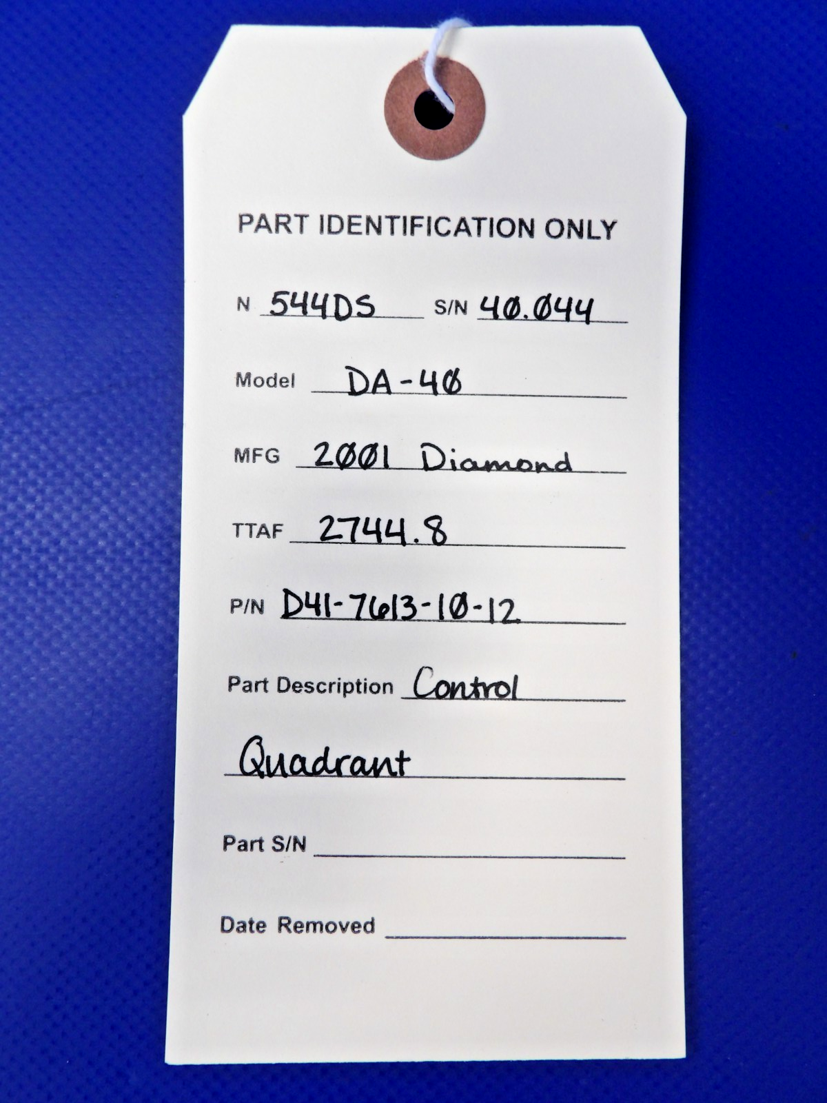 Diamond DA-40 Control Quadrant P/N D41-7613-10-12 (0826-1208)8