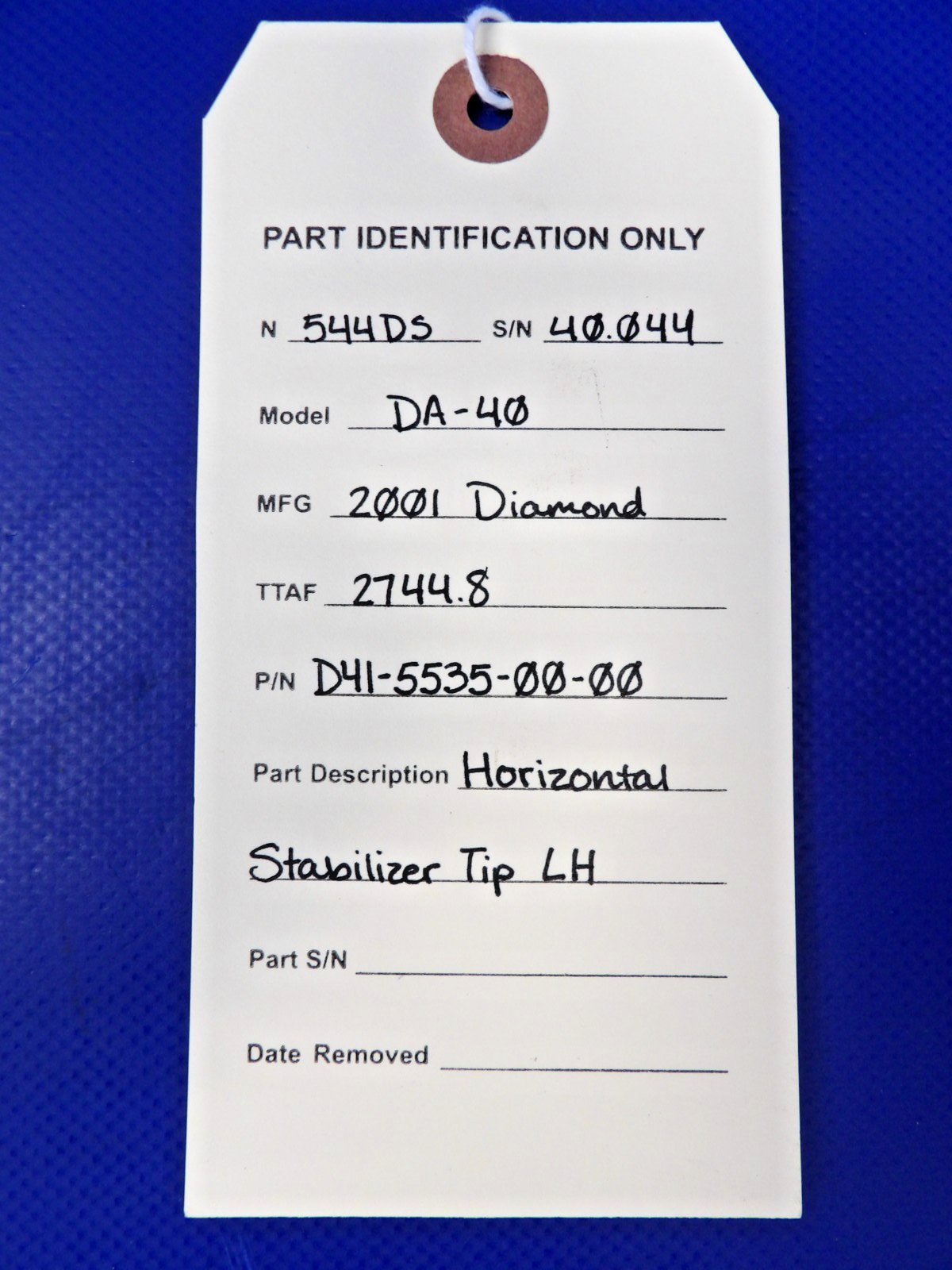 Diamond DA-40 Horizontal Stabilizer Tip LH P/N D41-5535-00-00 (0826-1219)9