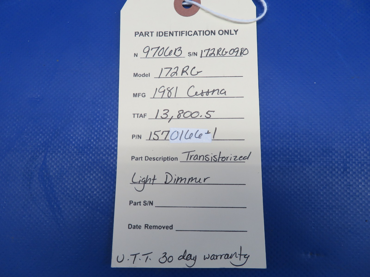Cessna 172 / 172RG Transistorized Light Dimmer P/N 1570166-1 WARRANTY (0626-428)8