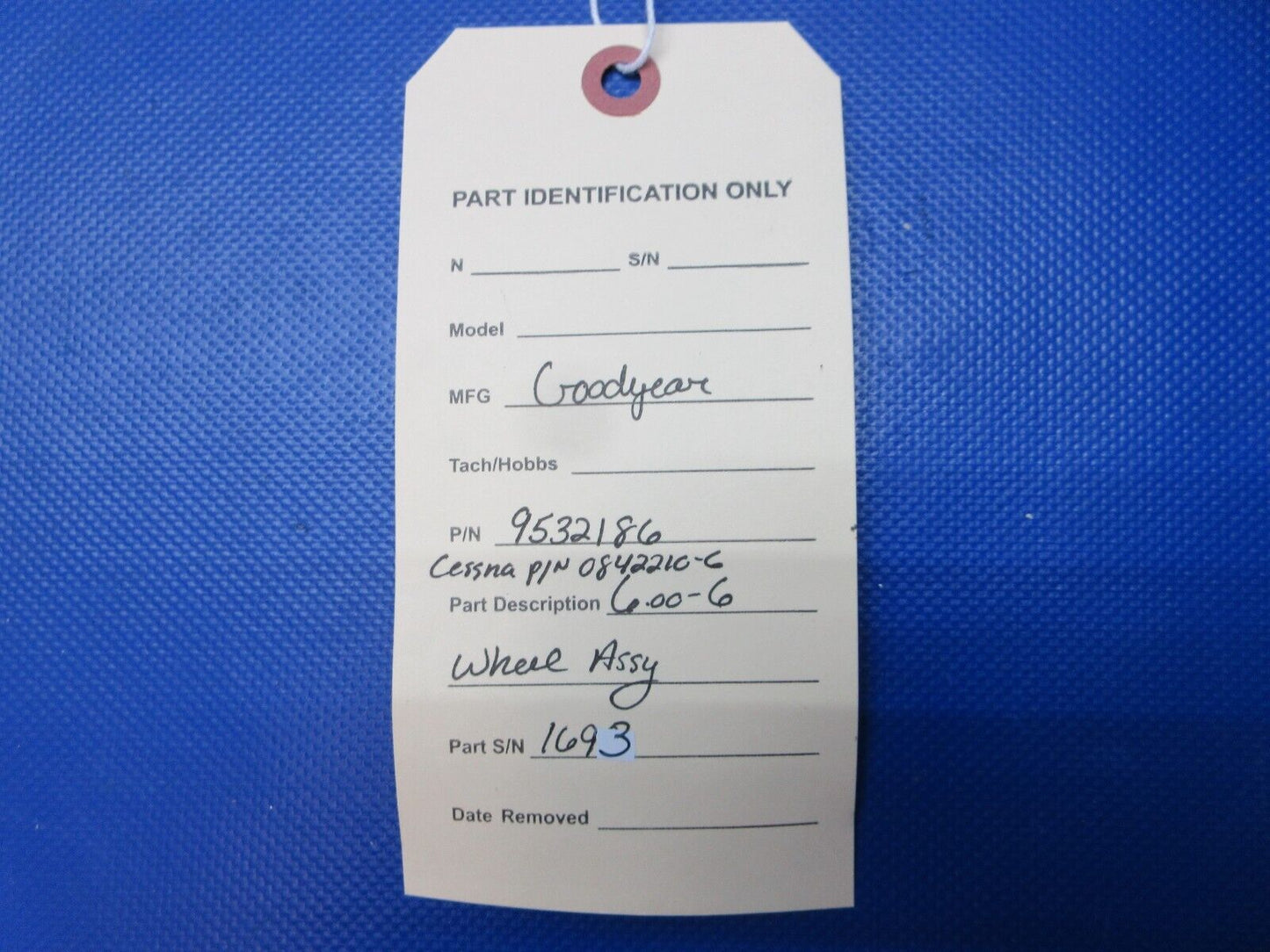 Goodyear 6.00x6 Wheel Assy P/N 9532186 (0524-1553)