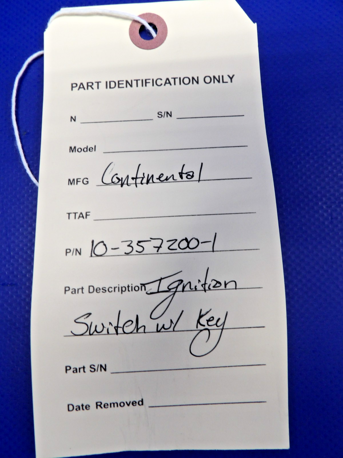 Continental Ignition Switch w/ Key P/N 10-357200-1 (0426-1378)11