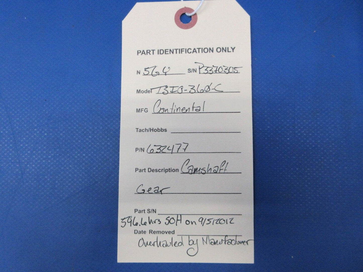 Continental TSIO-360 Camshaft Gear P/N 632477 (0924-1352)