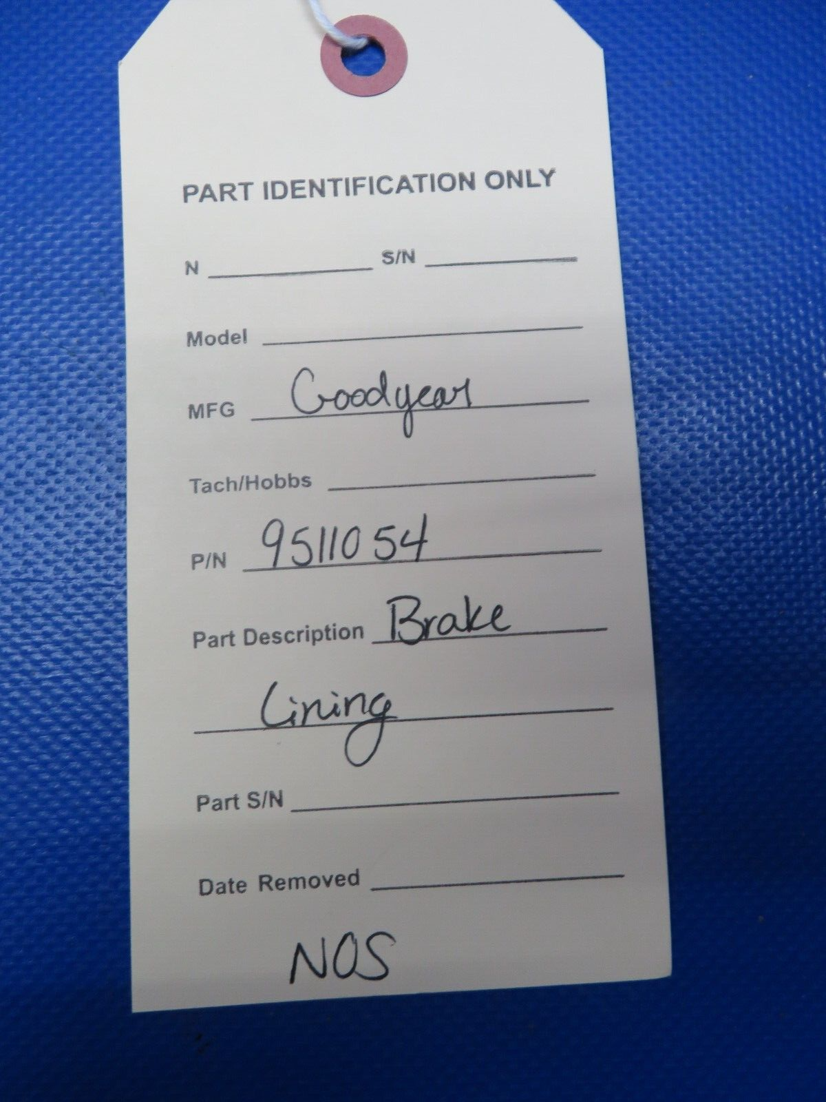 Goodyear Brake Lining P/N 9511054 NOS (0524-106)