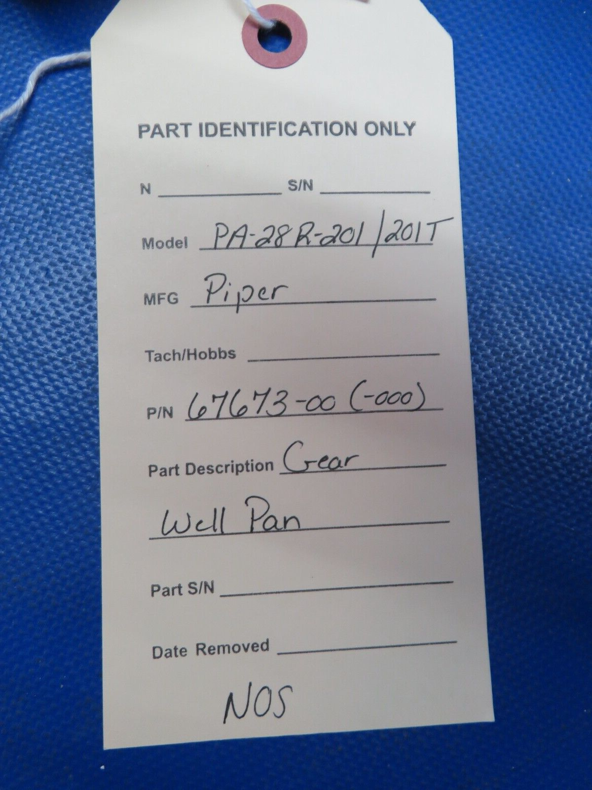 Piper PA-28R-201/201T Gear Well Pan P/N 67673-00 NOS (1024-111)
