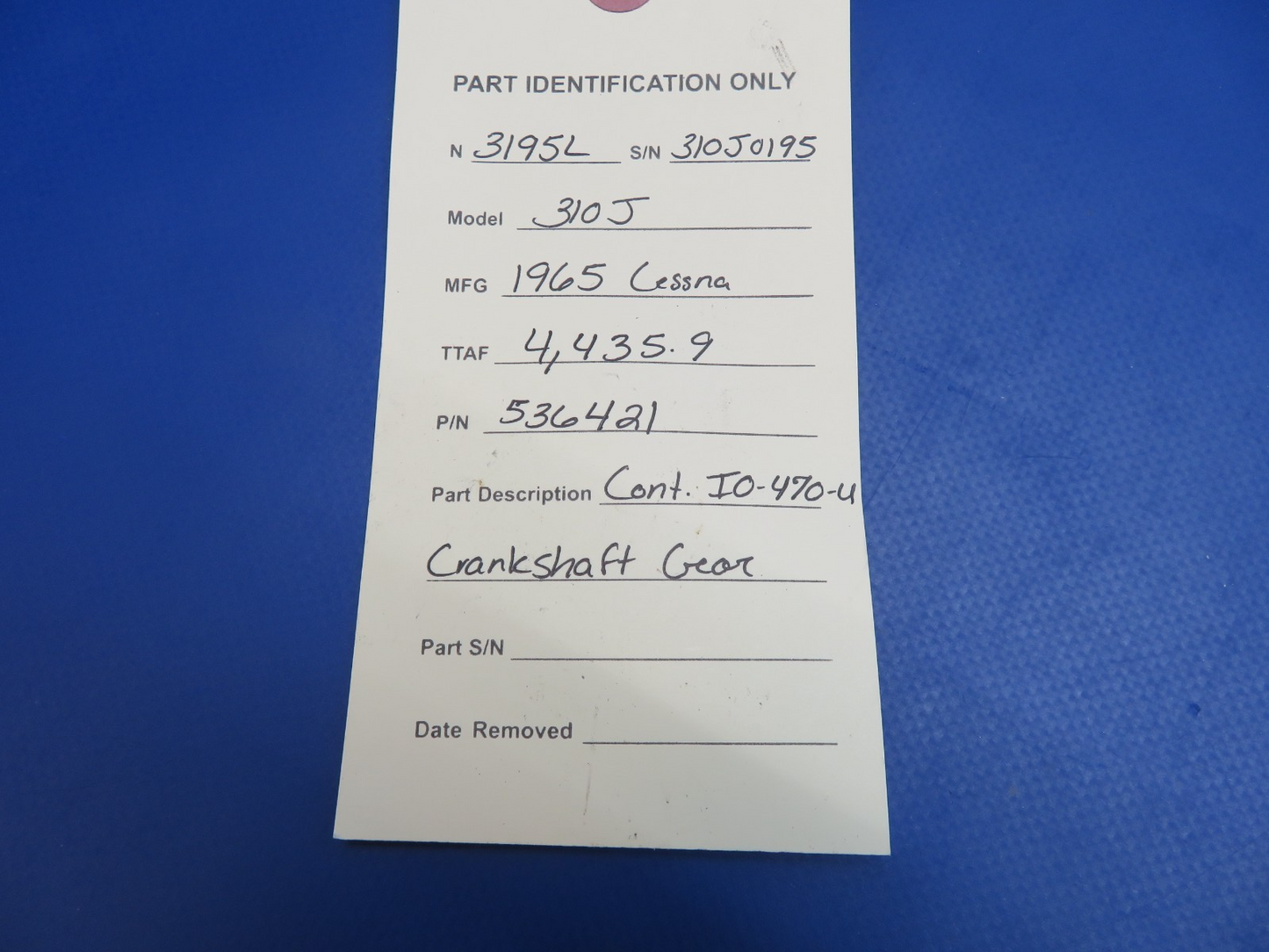 Continental IO-470 / IO-470-U Crankshaft Gear P/N 536421 (0326-1777)10