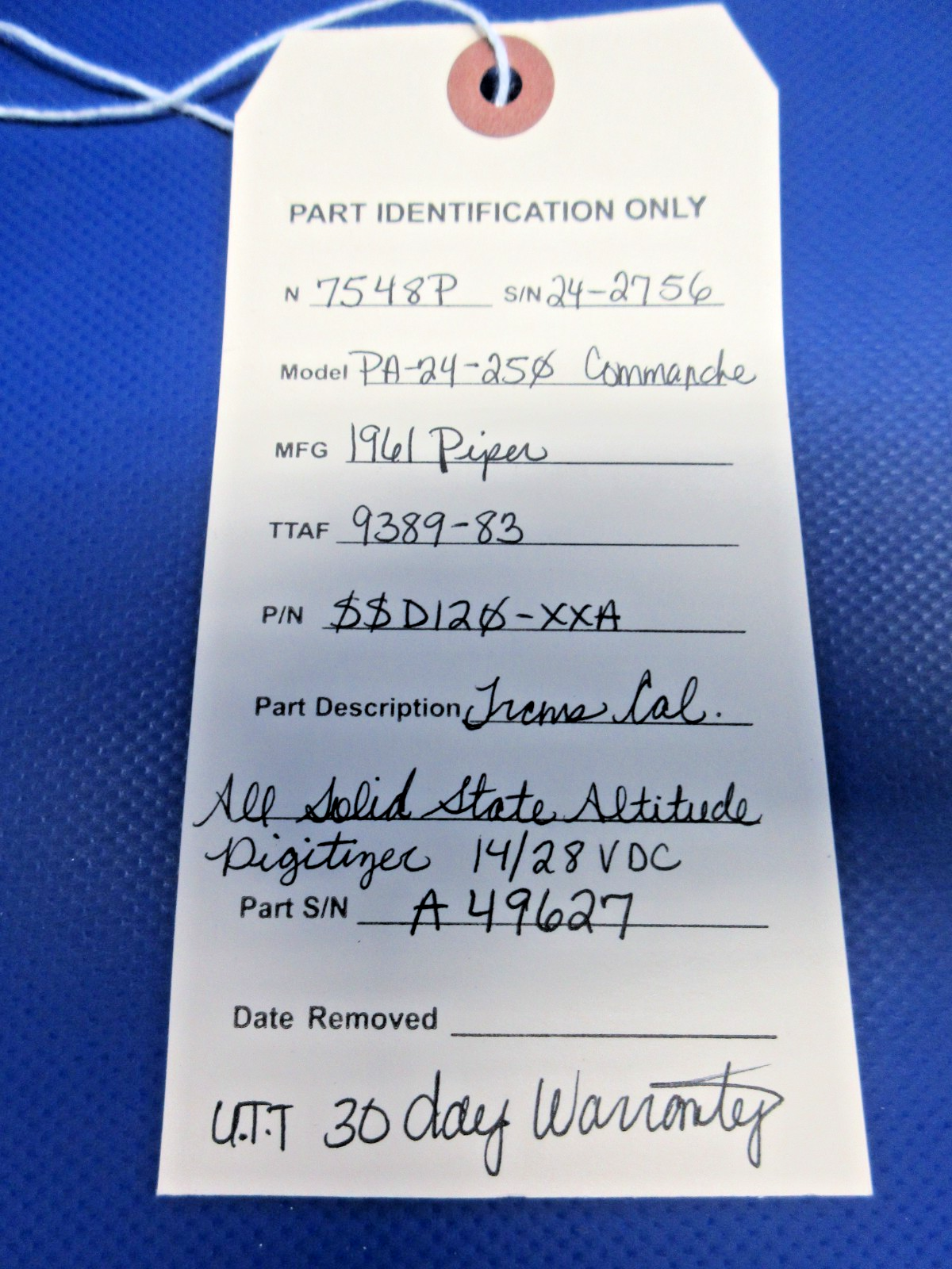 All Solid State Altitude Digitizer 14/28VDC SSD120-XXA WARRANTY (0926-842)8