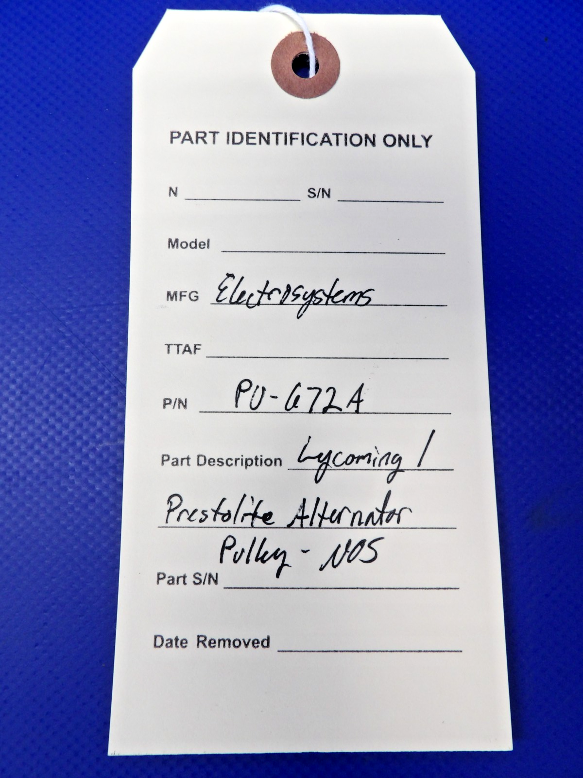 Electrosystems Lycoming/Prestolite Alternator Pulley P/N PU-672A NOS (0526-1433)12