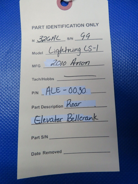 Arion Lightning LS-1 Rear Elevator Bellcrank P/N ALE-0030 (0424-121)