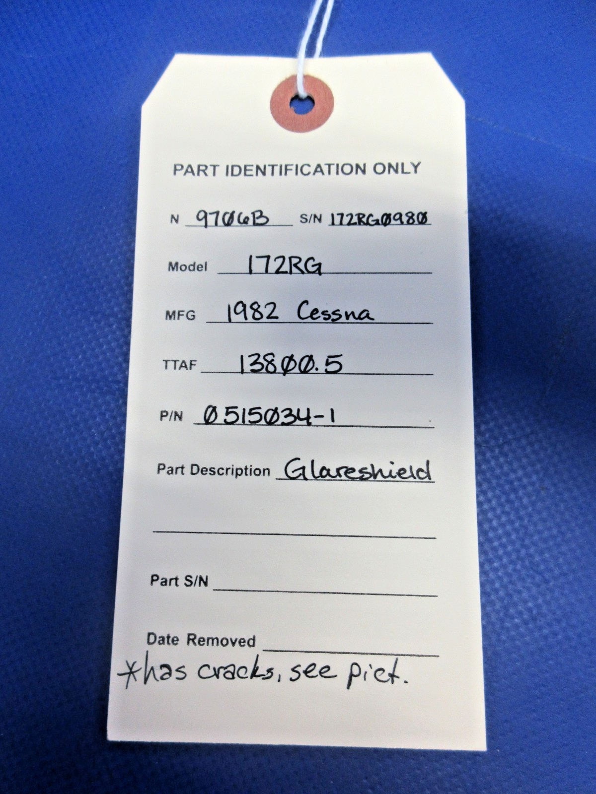 Cessna 172 / 172RG Glareshield P/N 0515034-1 (0826-2143)16