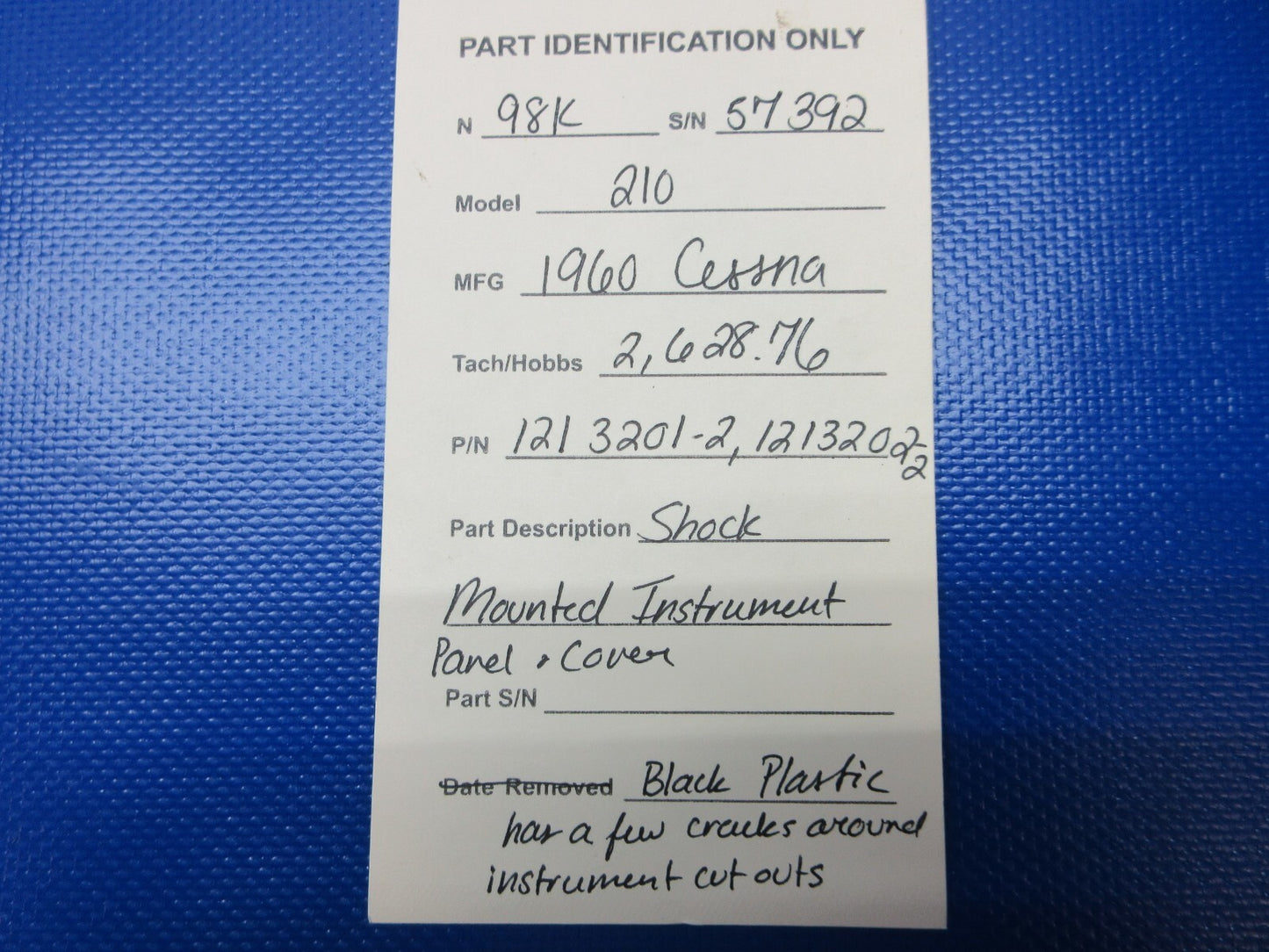 Early Cessna 210 Shock Mounted Instrument Panel & Cover 1213201-2 (1124-1403)19