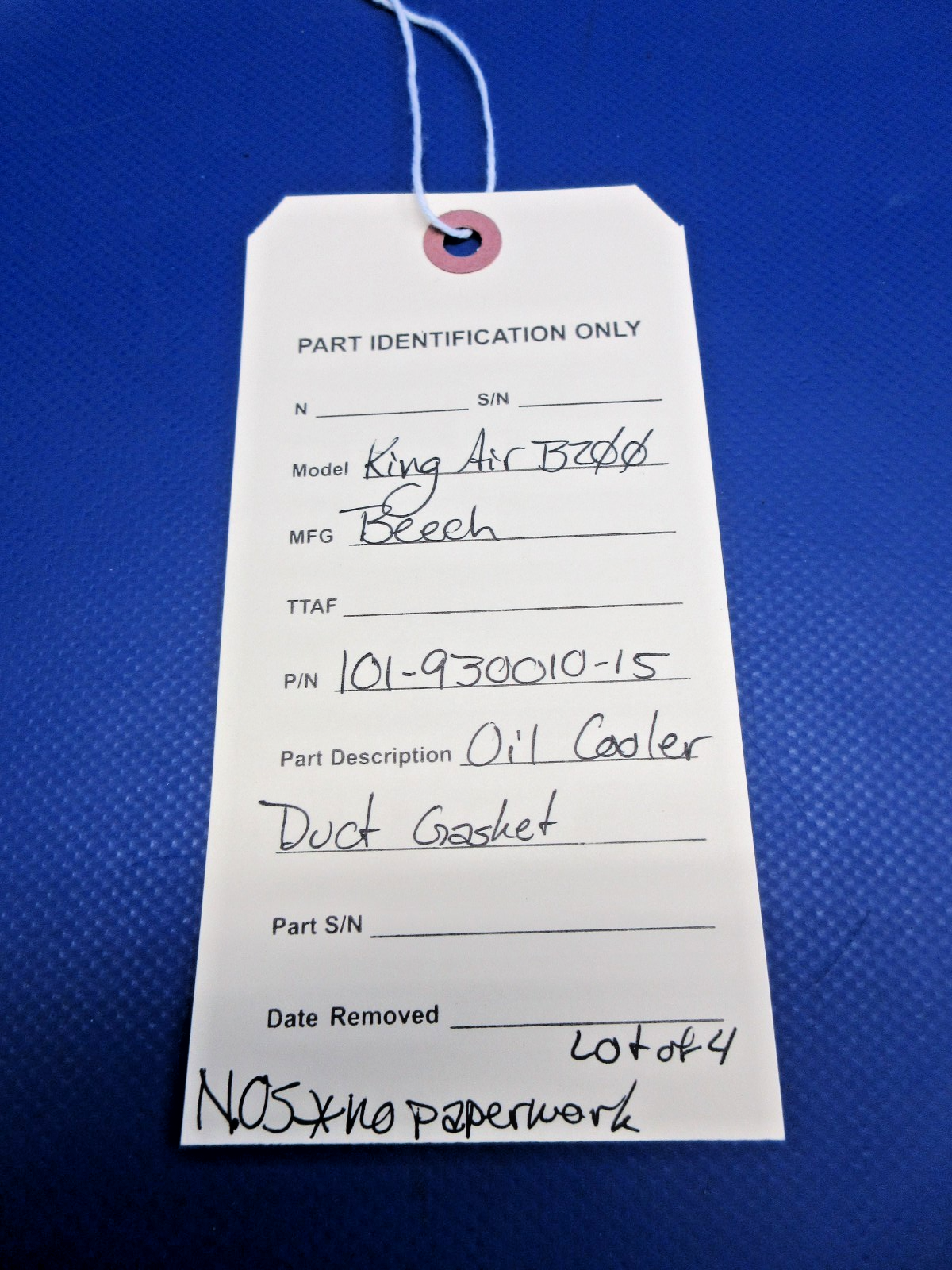 Beech King Air B200 Oil Cooler Duct Gasket 101-930010-15 LOT OF 4 NOS (0426-780)14