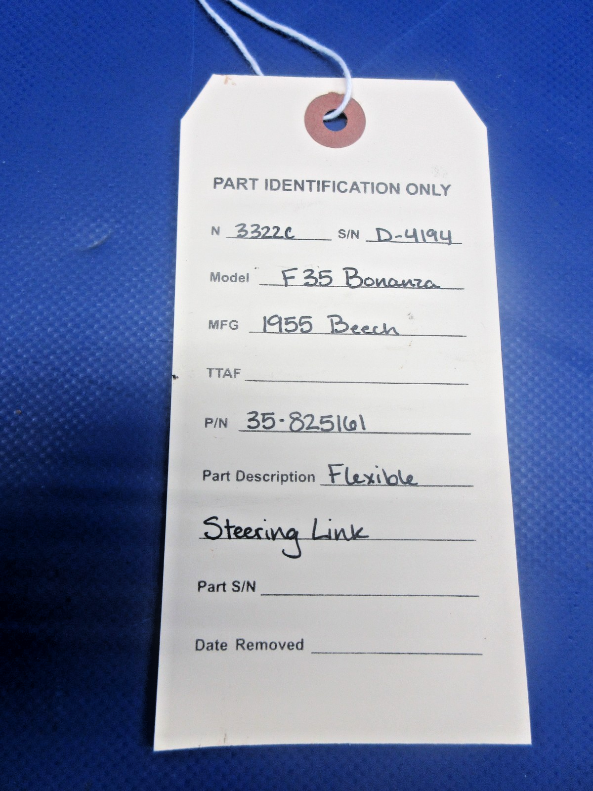 Beech F35 Bonanza Flexible Steering Link P/N 35-825161 (0826-777)9