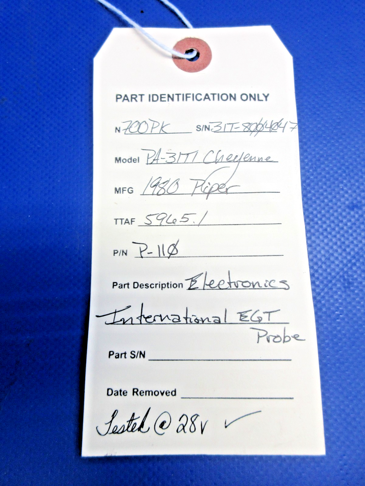 Electronics International EGT Probe P/N P-110 TESTED (0626-1365)10