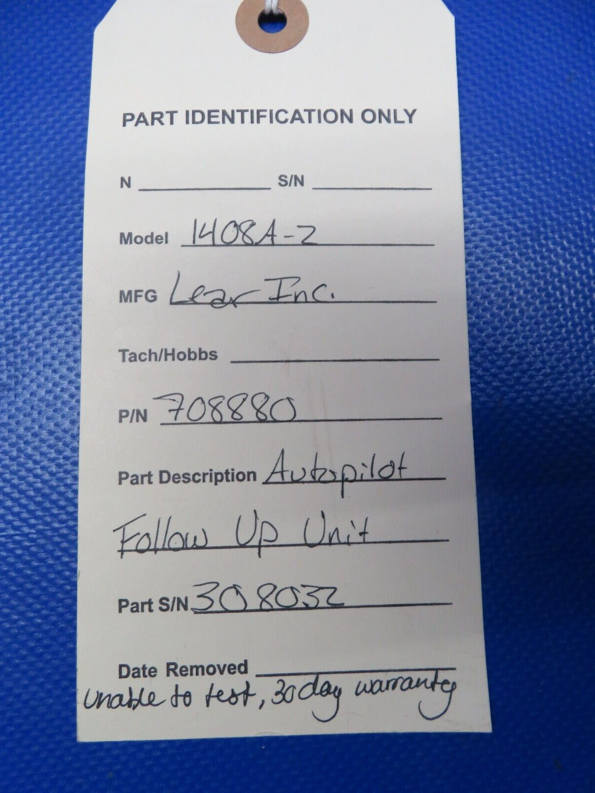 Lear Inc. 1408A-2 Auto Pilot Follow Up Unit P/N 708880 WARRANTY (0424-111)