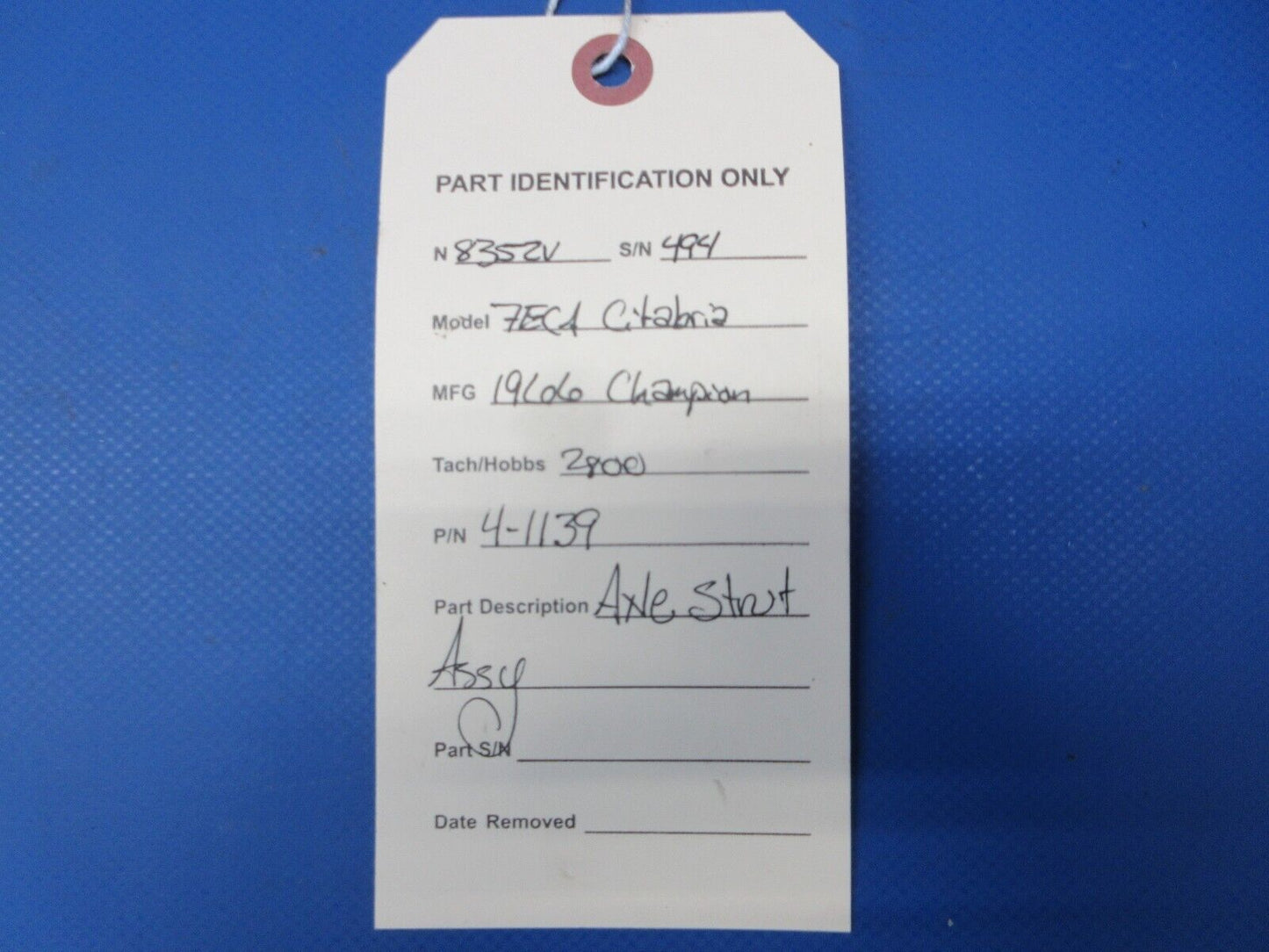 Champion 7ECA Citabria Axle Strut Assy P/N 4-1139 (0824-2033)