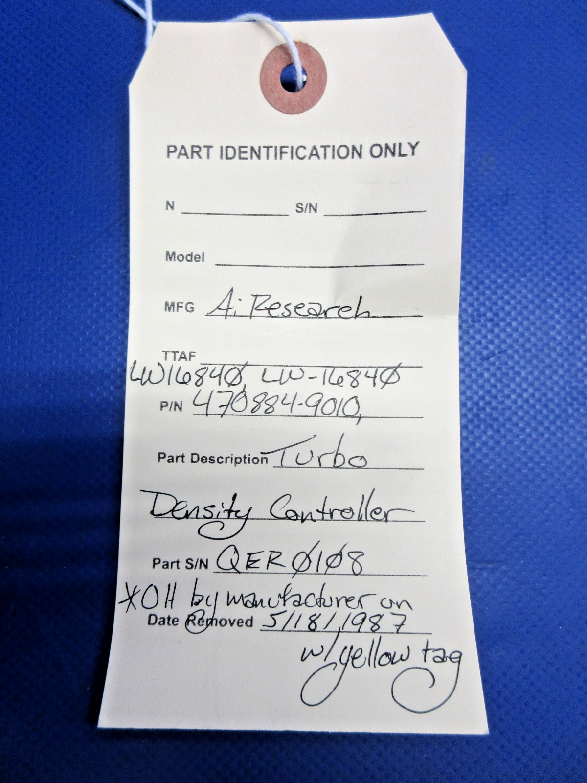 Ai Research Turbo Density Controller P/N 470884-9010 OVERHAULED (0826-903)12