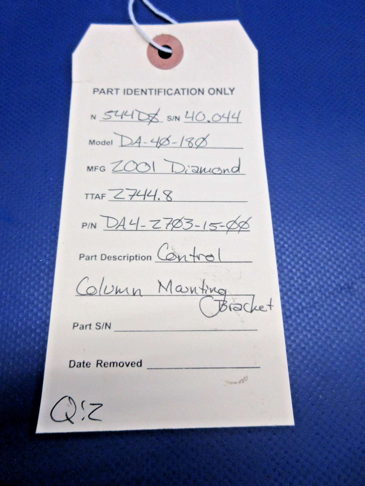 Diamond DA-40 Control Column Mounting Bracket P/N DA4-2703-15-00 (0926-885)9
