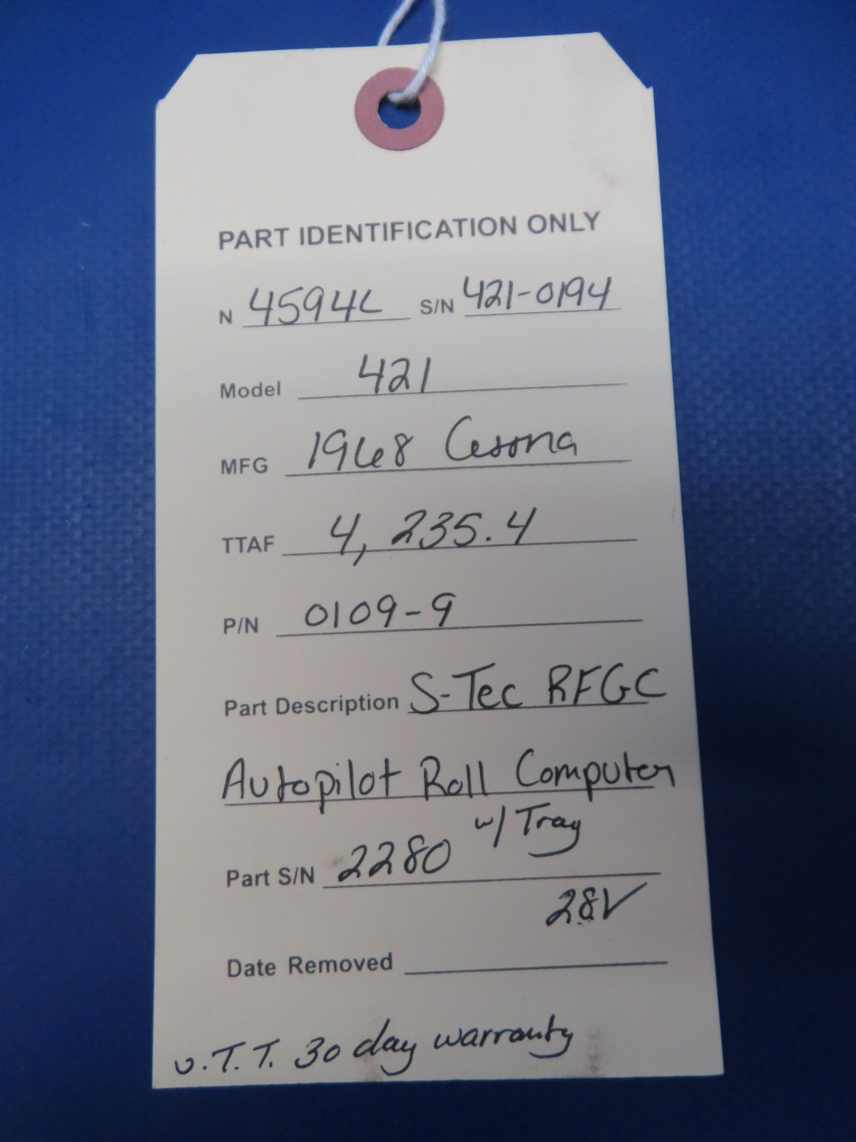 Cessna 421 S-Tec RFGC Autopilot Roll Computer 28v 0109-9 WARANNTY (0426-141)18